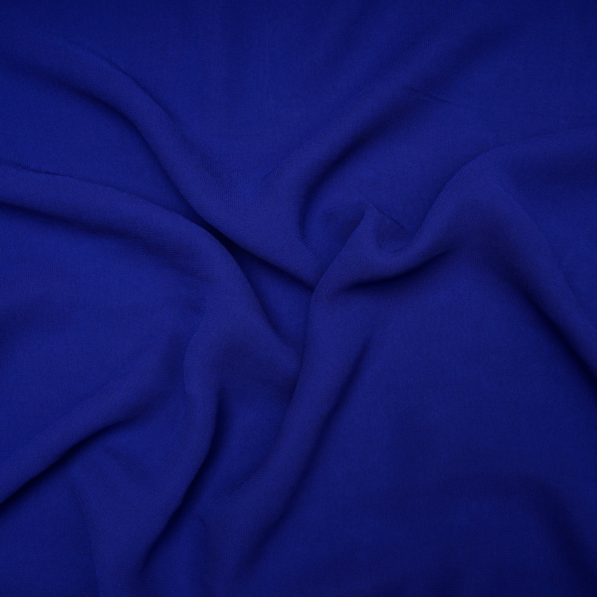 Blue Color Piece Dyed Bemberg Georgette Fabric