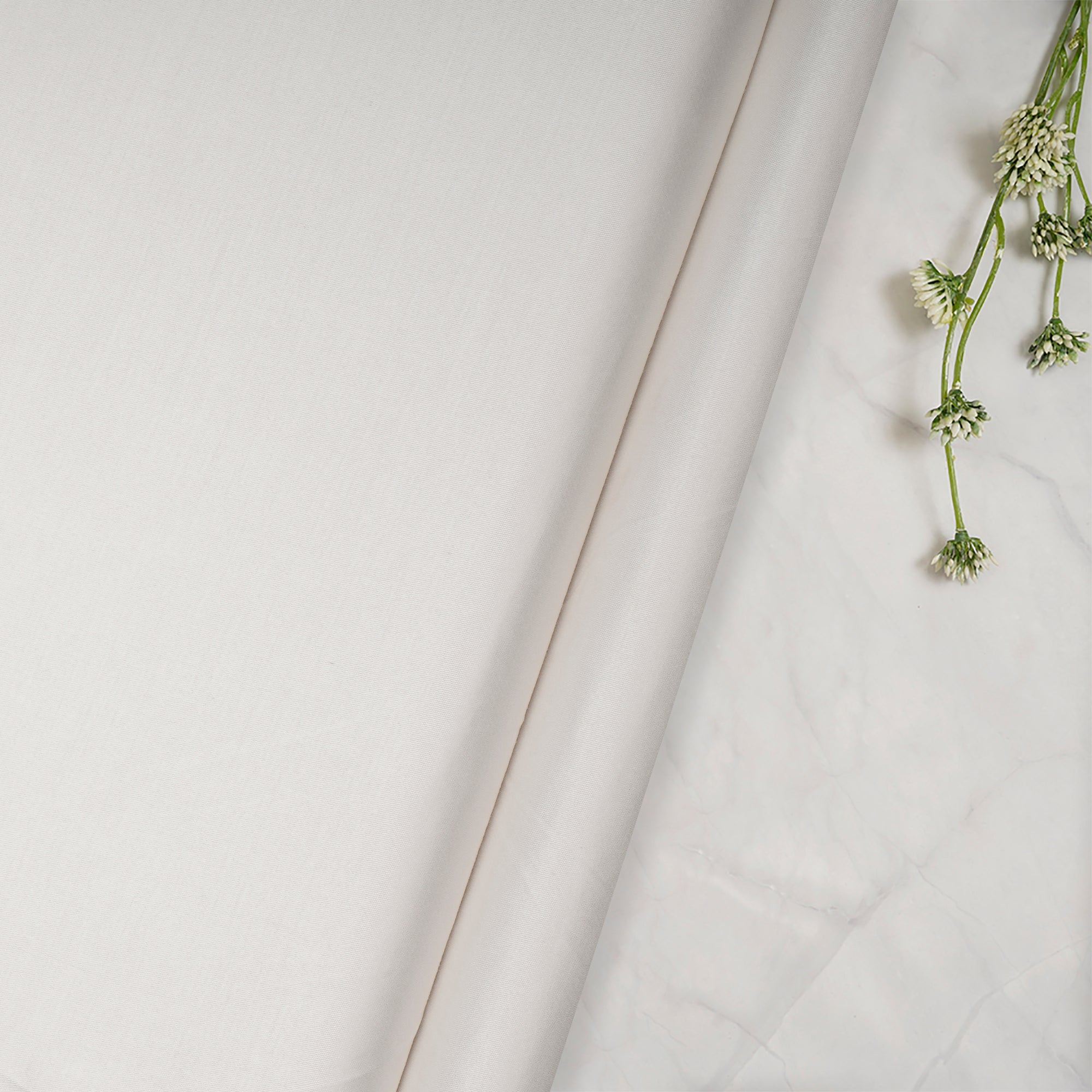 White Dyeable Satin Lycra Fabric