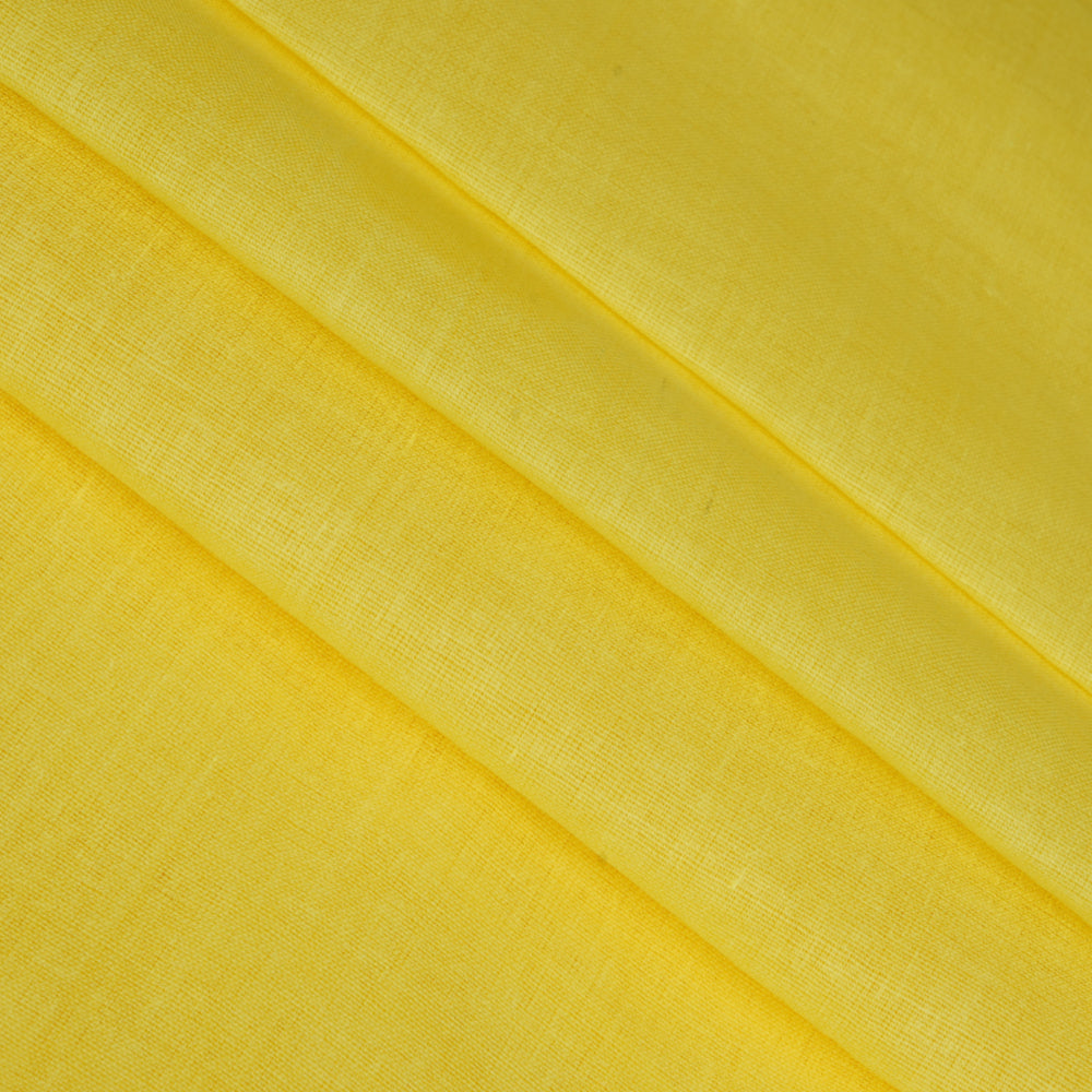 Yellow Color Cotton Organdy Fabric