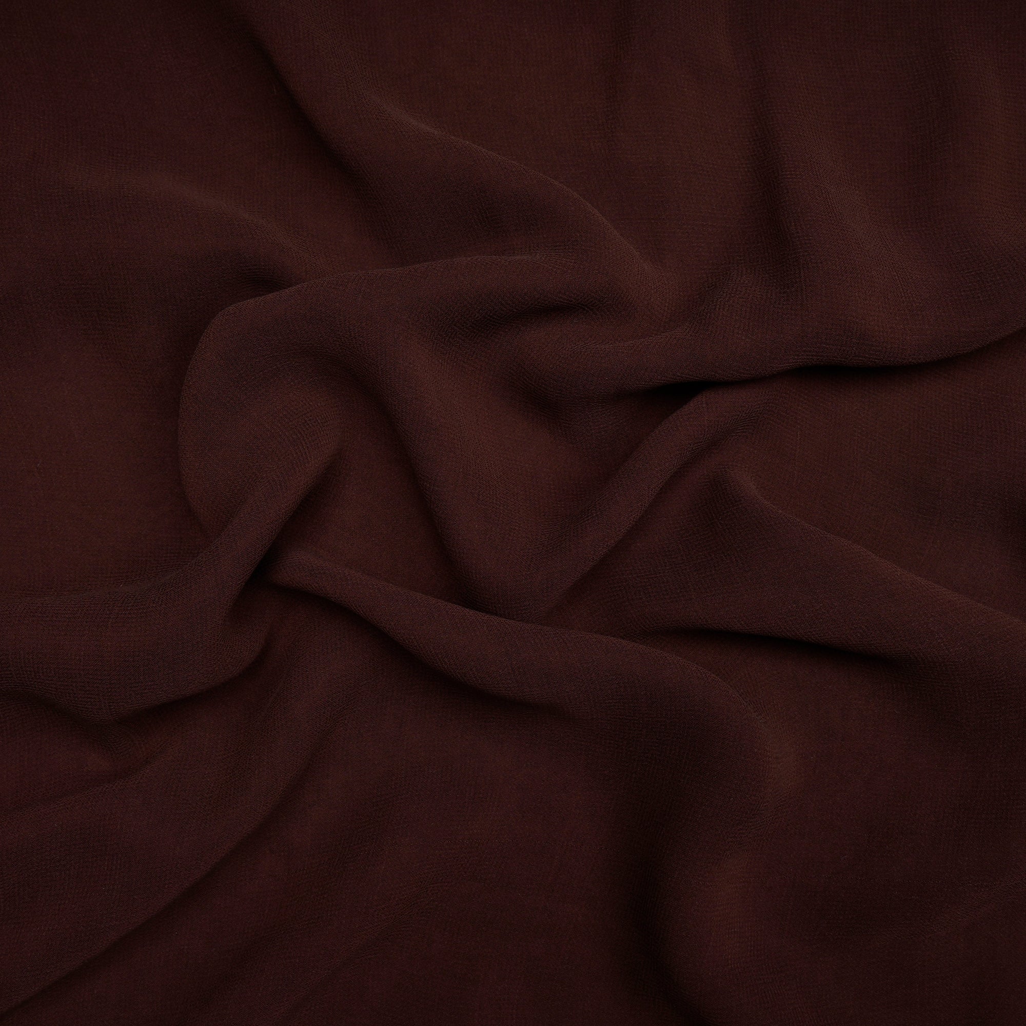 Dark Brown Color Piece Dyed Viscose Georgette Fabric