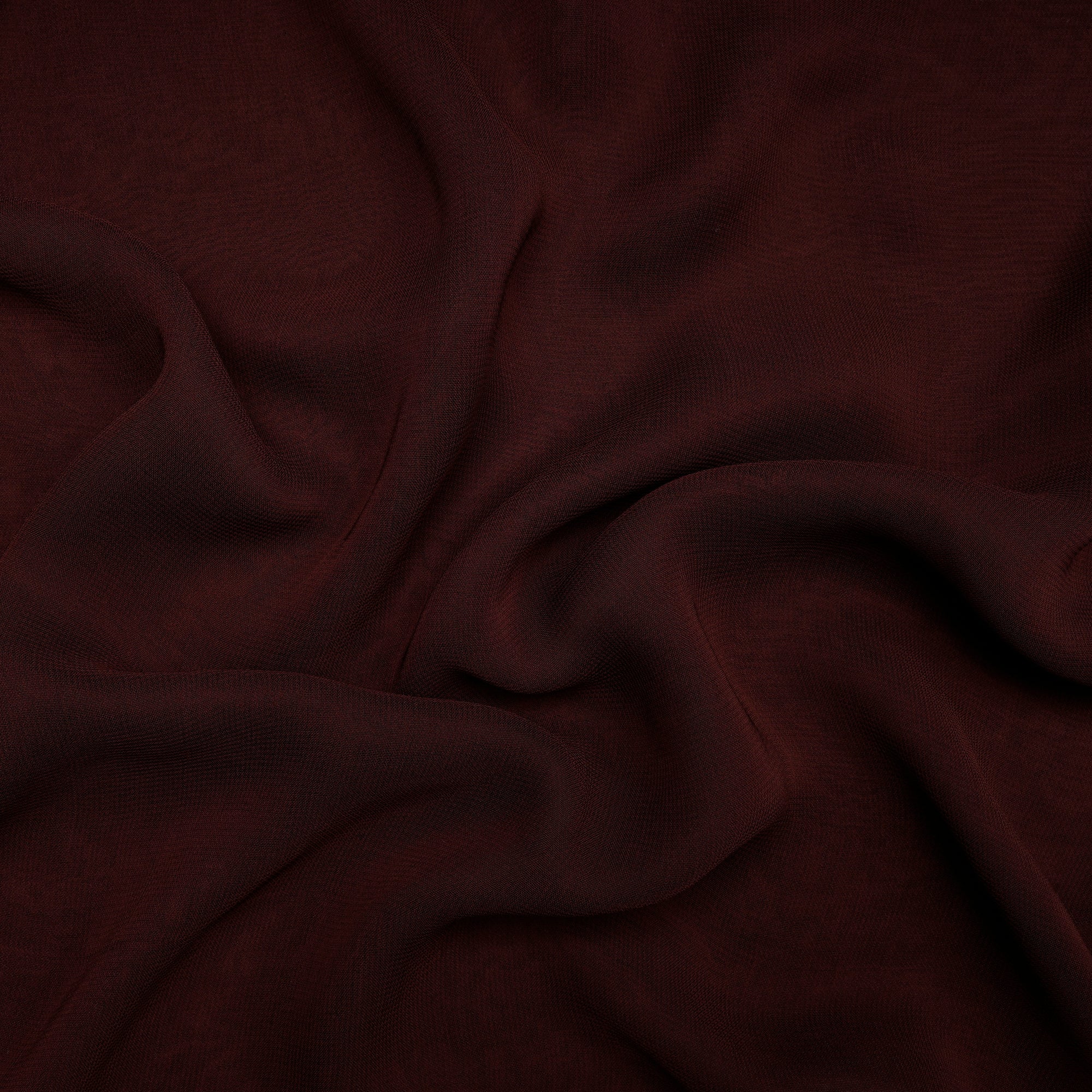 Rum Raisin Piece Dyed Viscose Georgette Fabric