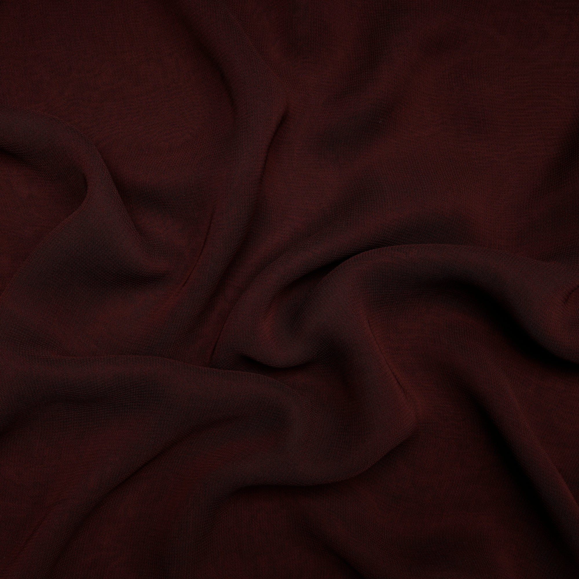 Rum Raisin Piece Dyed Viscose Georgette Fabric