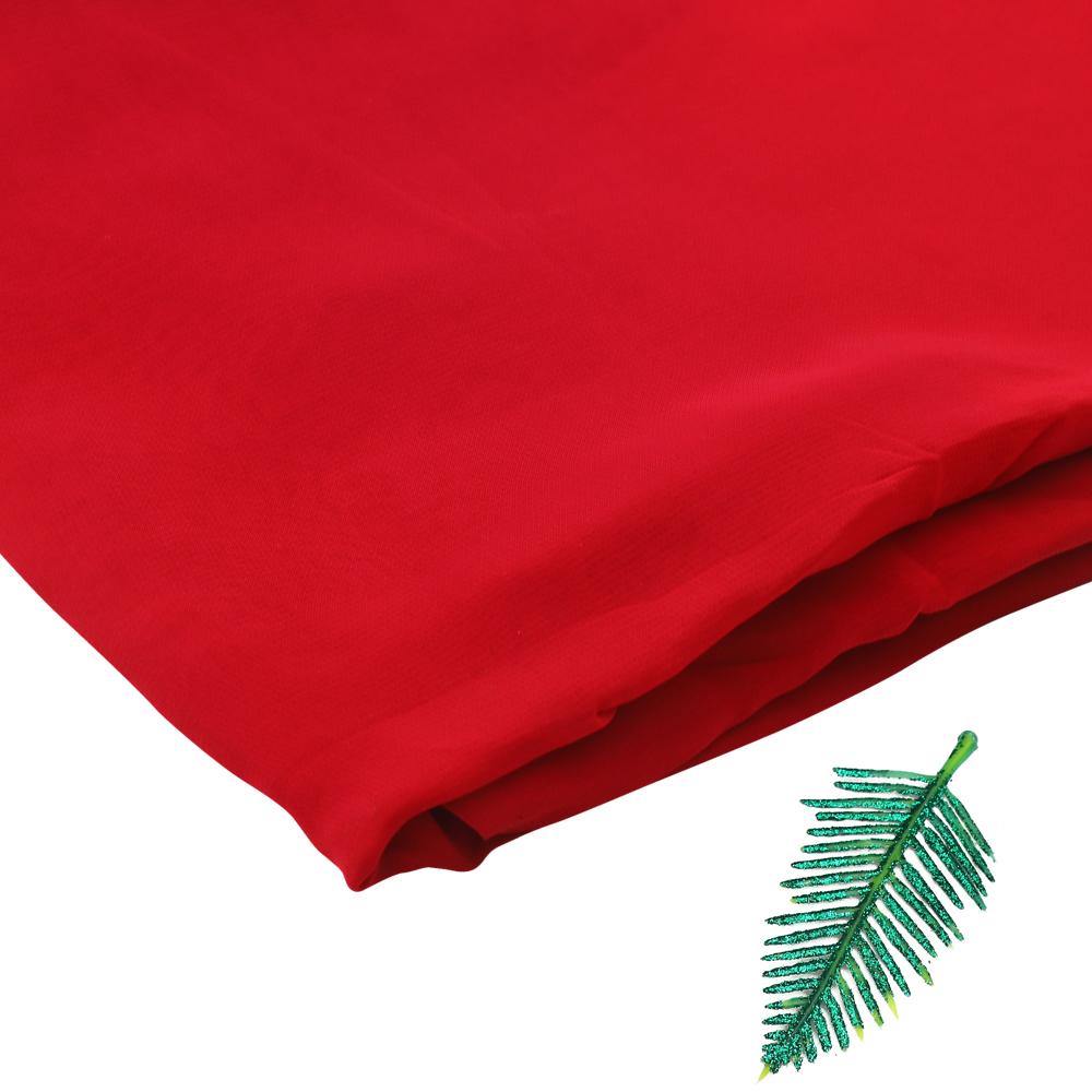 Cherry Red Color Piece Dyed Viscose Georgette Fabric