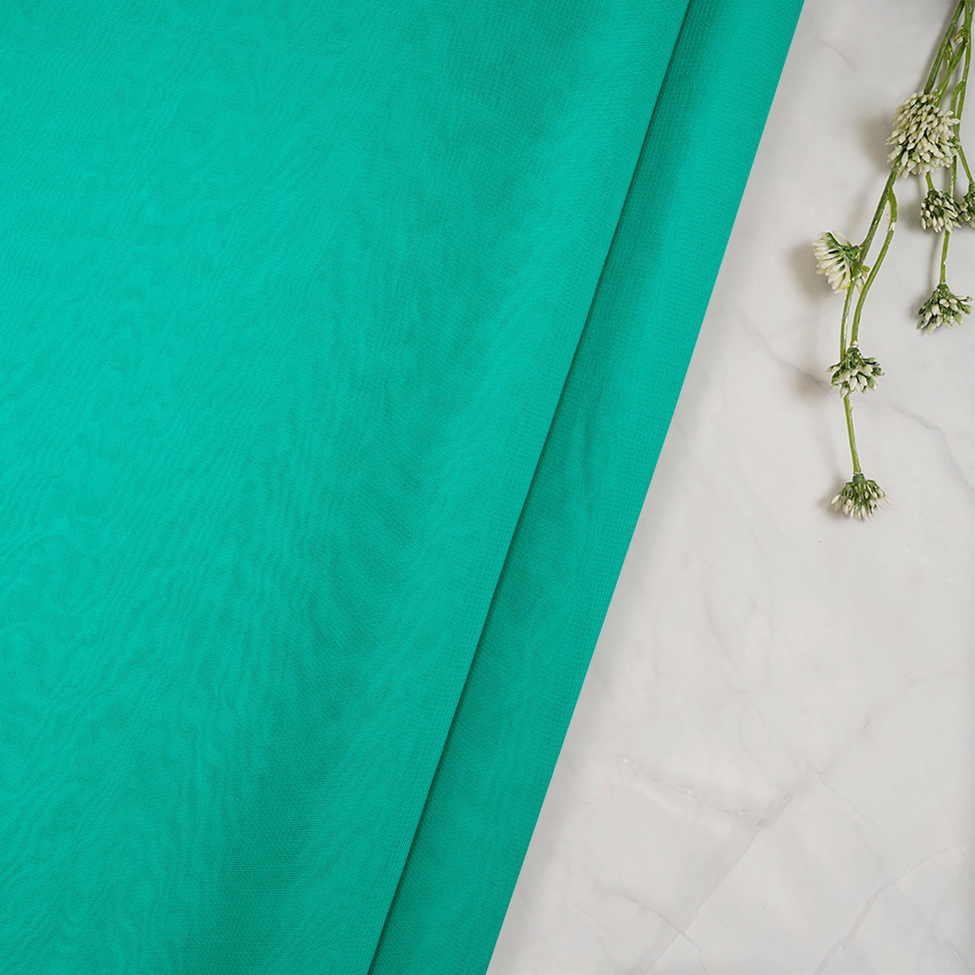 Light Sea Green Color Piece Dyed Viscose Georgette Fabric