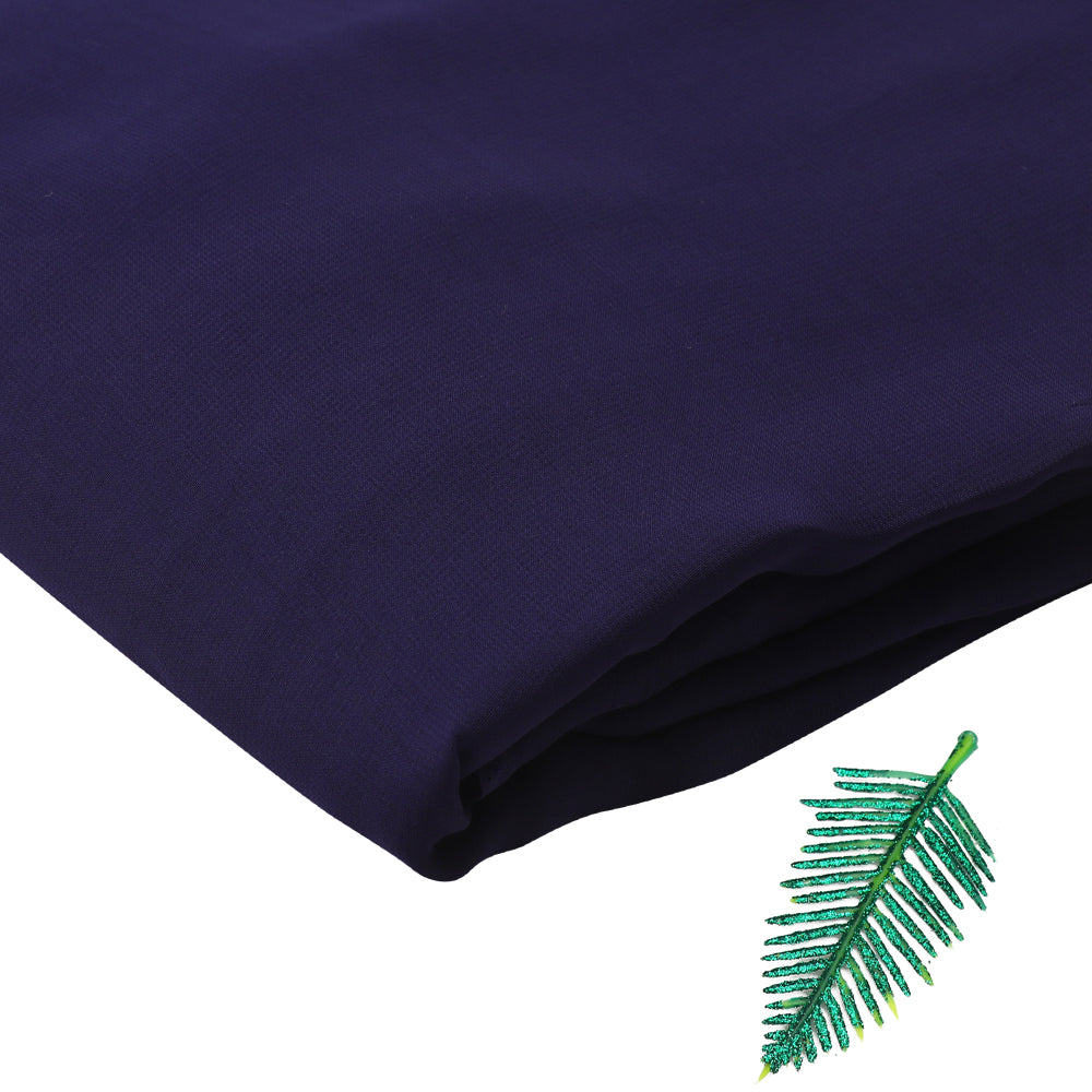 Dark Blue Color Piece Dyed Viscose Georgette Fabric