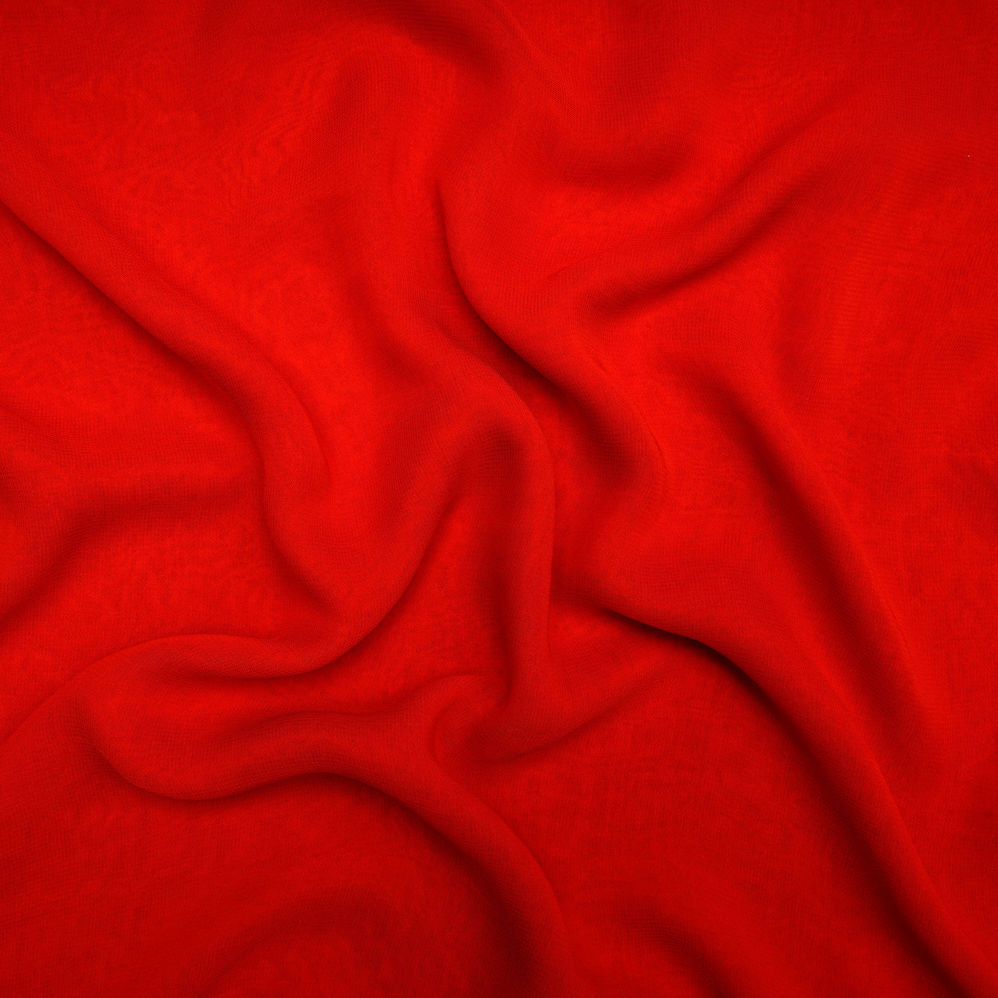 Red Alert Piece Dyed Viscose Georgette Fabric