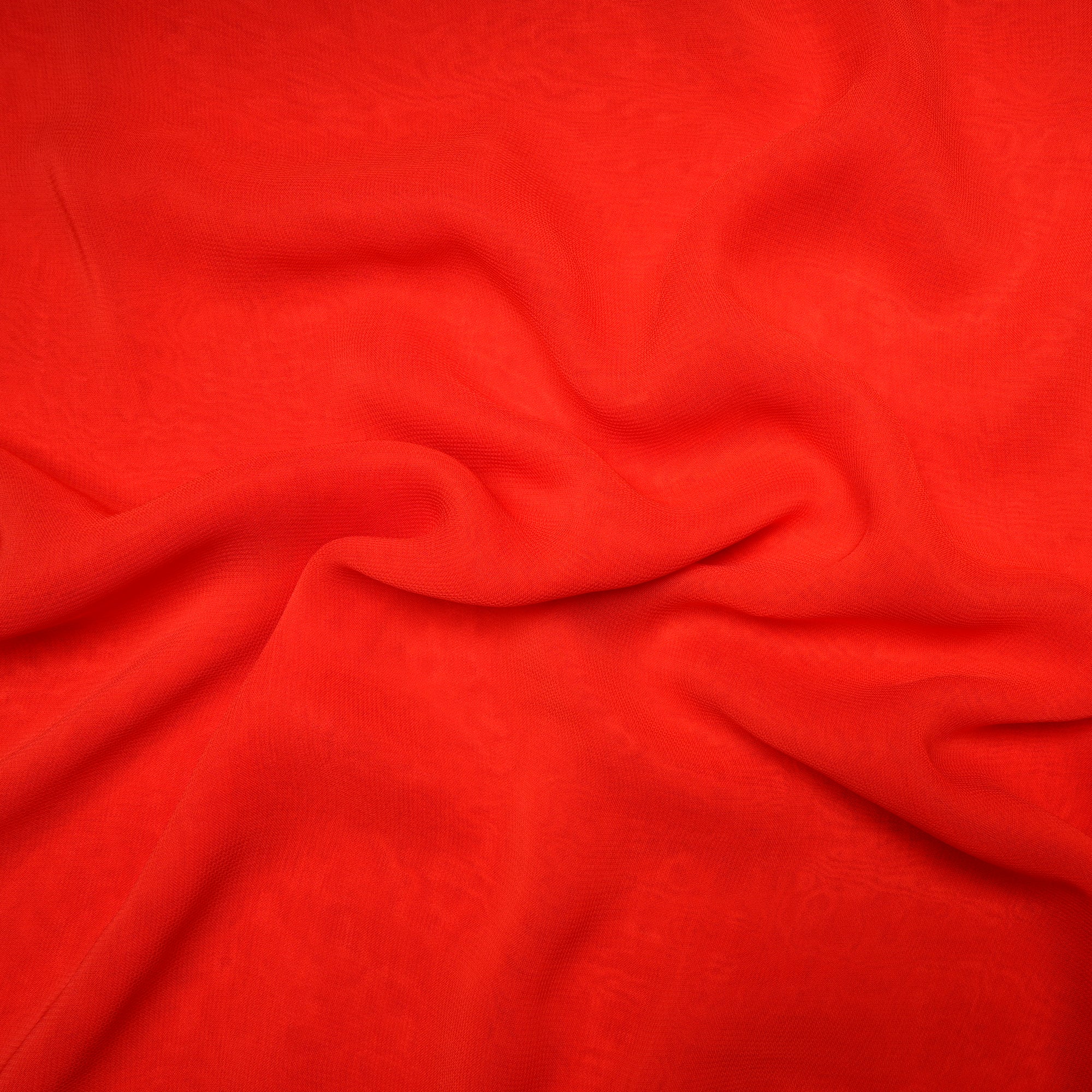 Bright Orange Color Piece Dyed Viscose Georgette Fabric