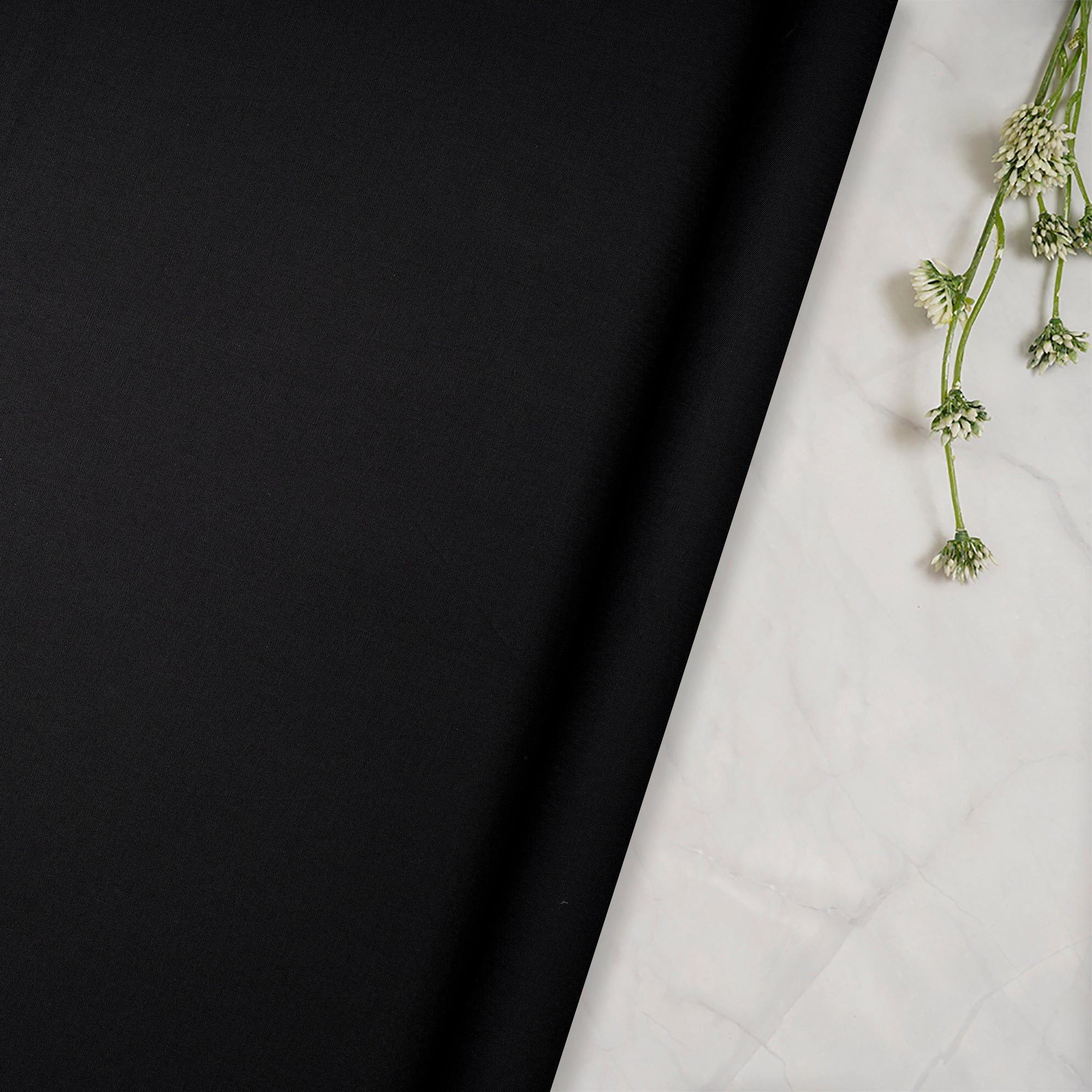 Black Color Cotton Fabric