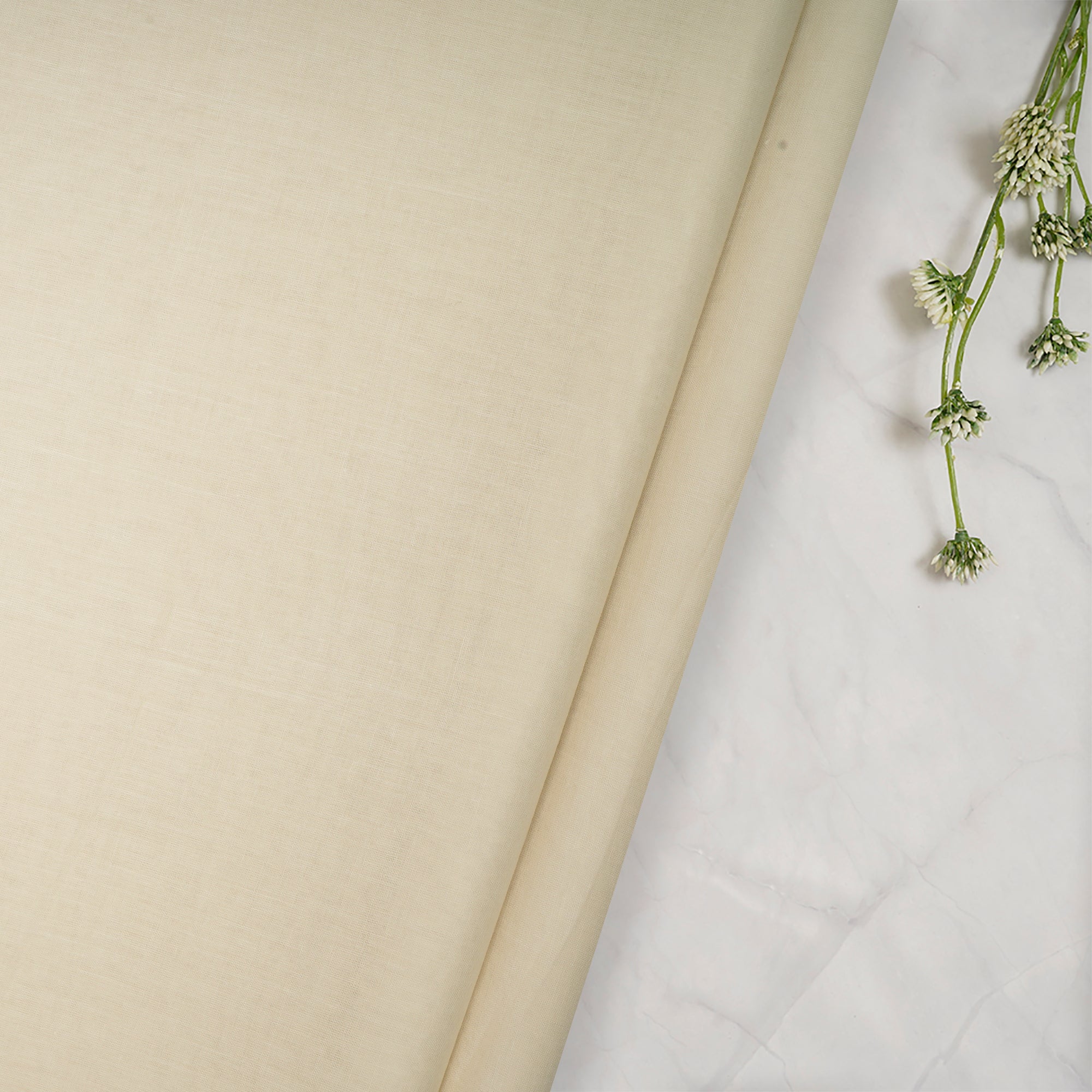 Off White Cotton Voile Fabric