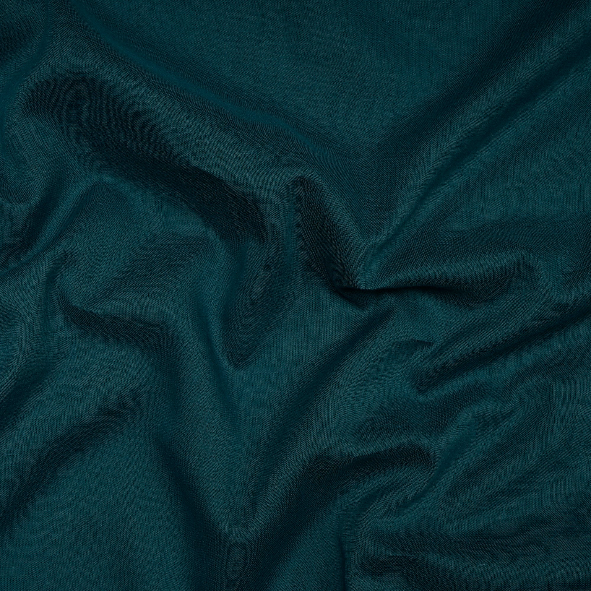 Dark Teal Blue Pure Cotton Voile Fabric
