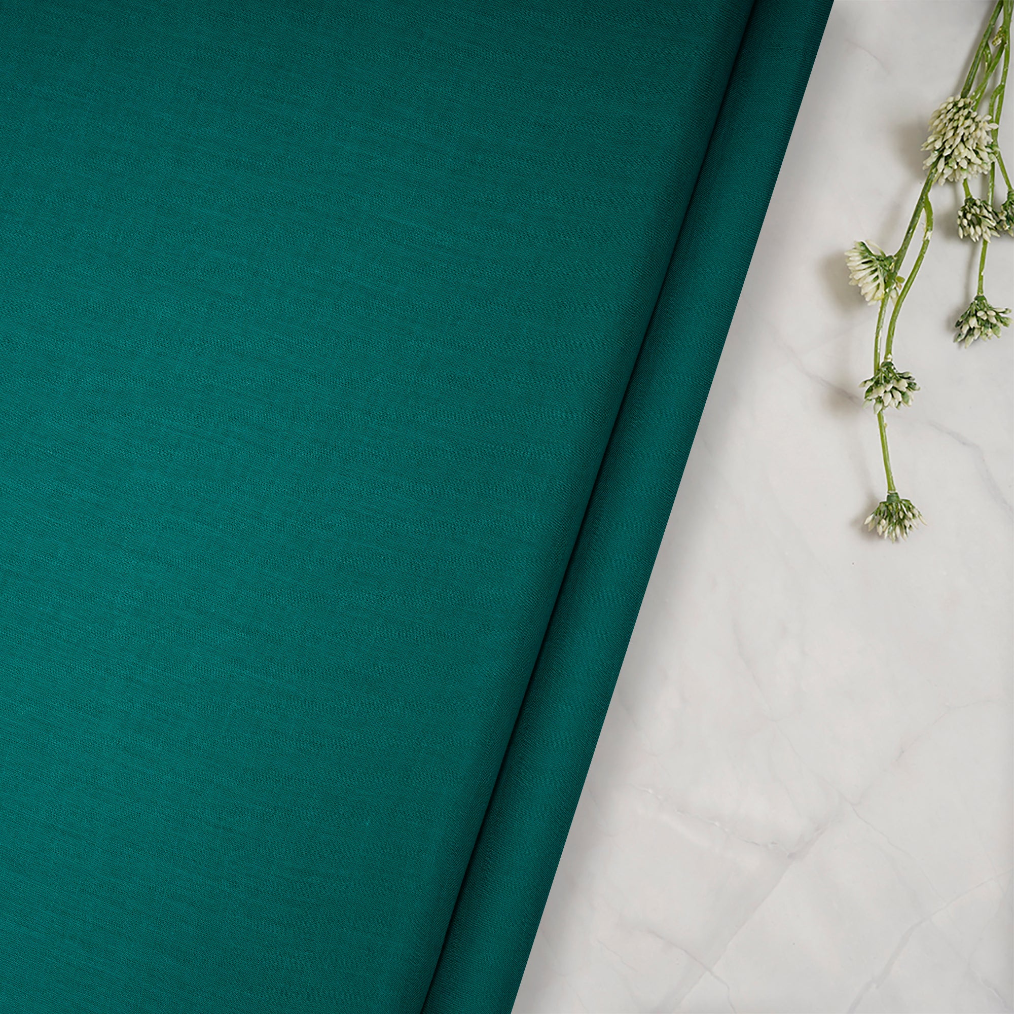 Rama Green Cotton Voile Fabric