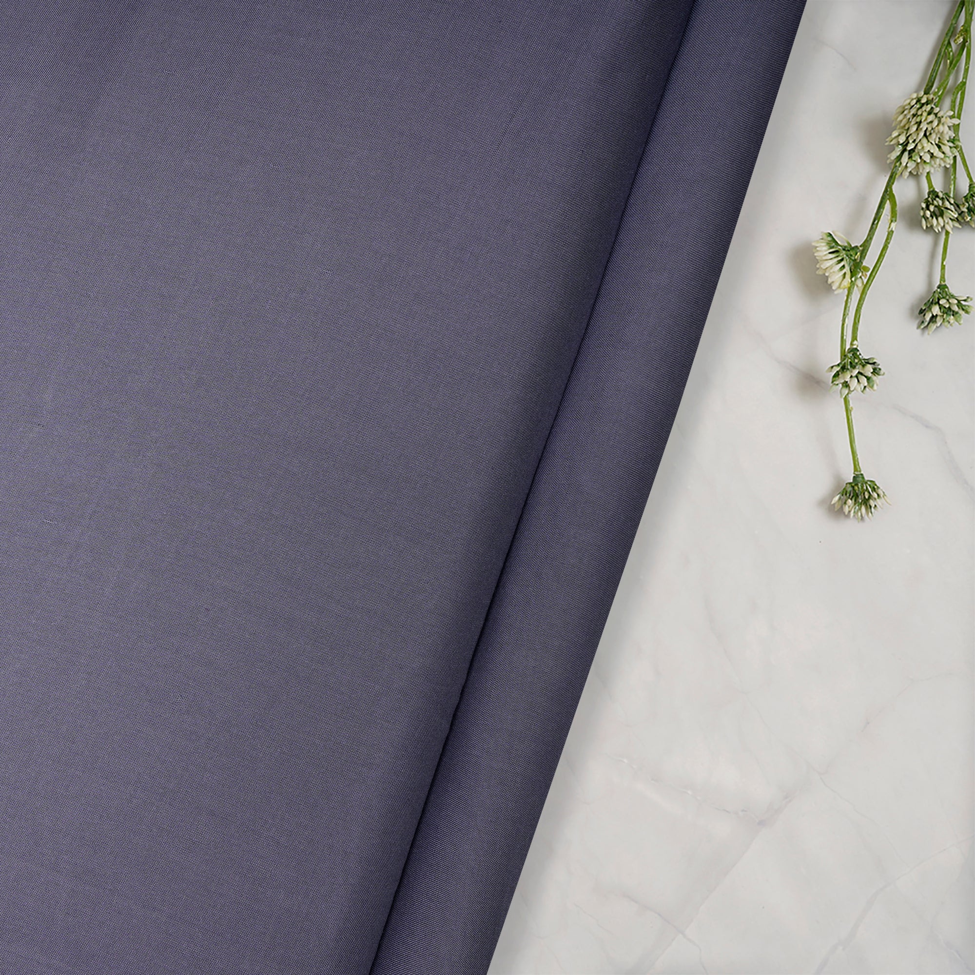 Marble Blue Color Plain Modal Fabric