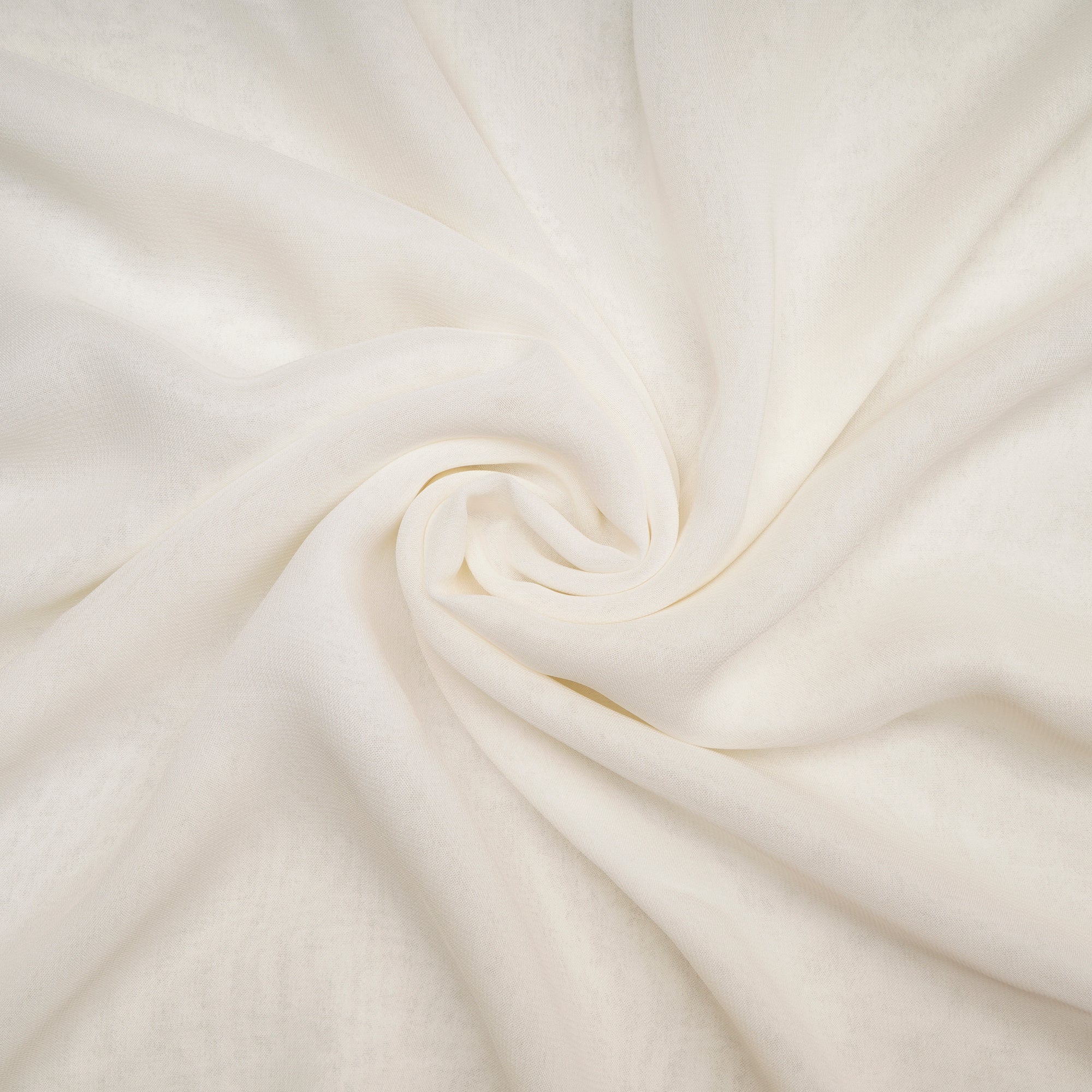 Off White Color 80 GLM Viscose Georgette Dyeable Fabric