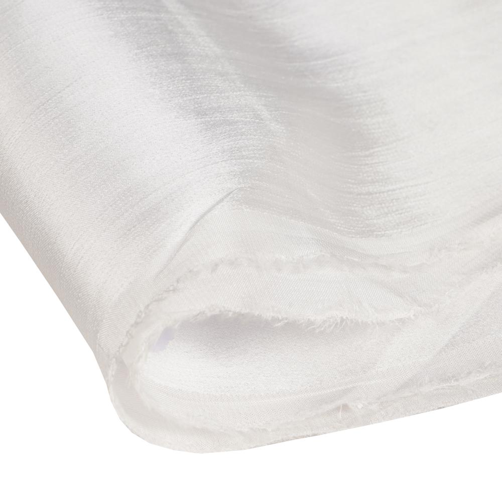 White Color Bemberg Georgette Satin Dyeable Fabric