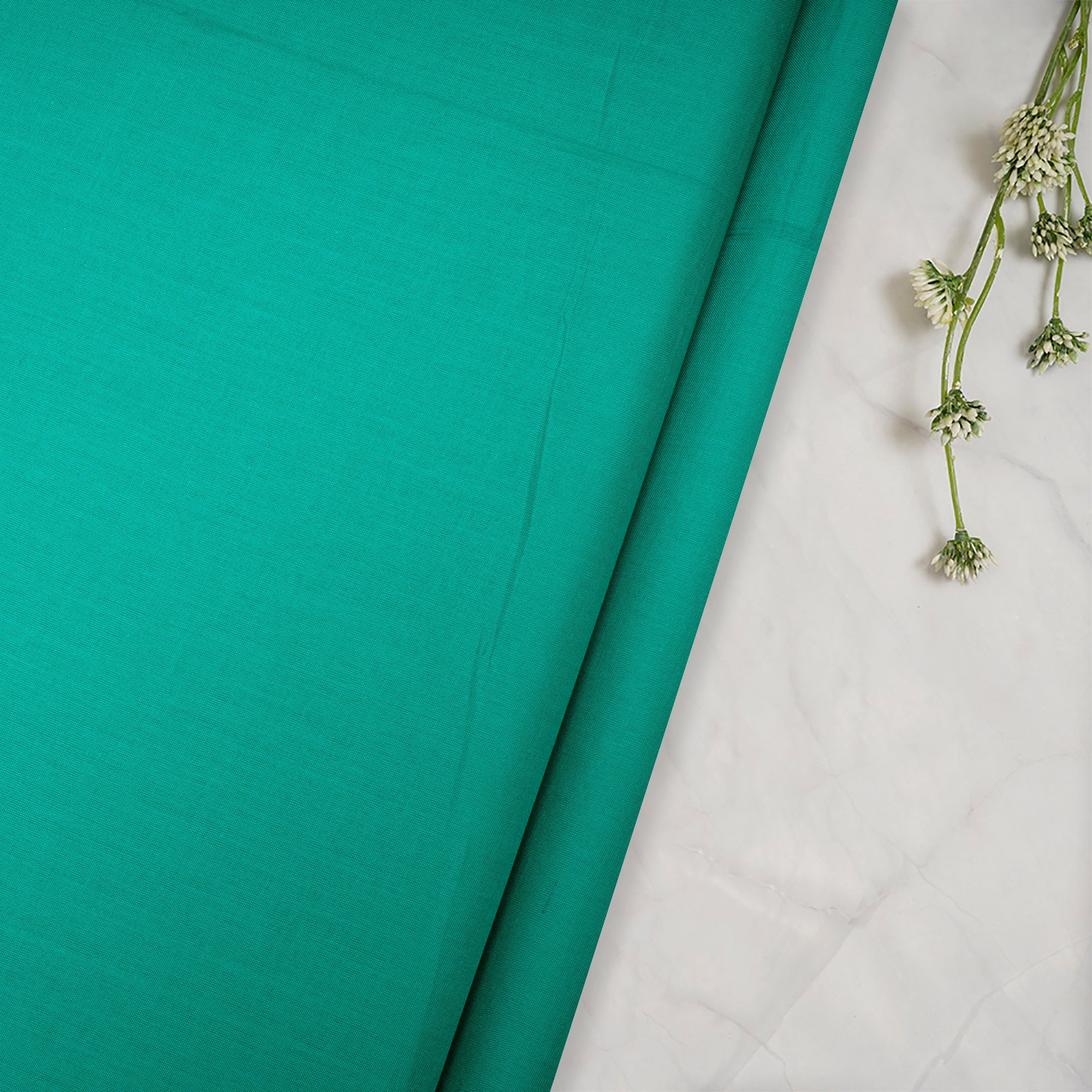 Green Color Cotton Cambric Fabric