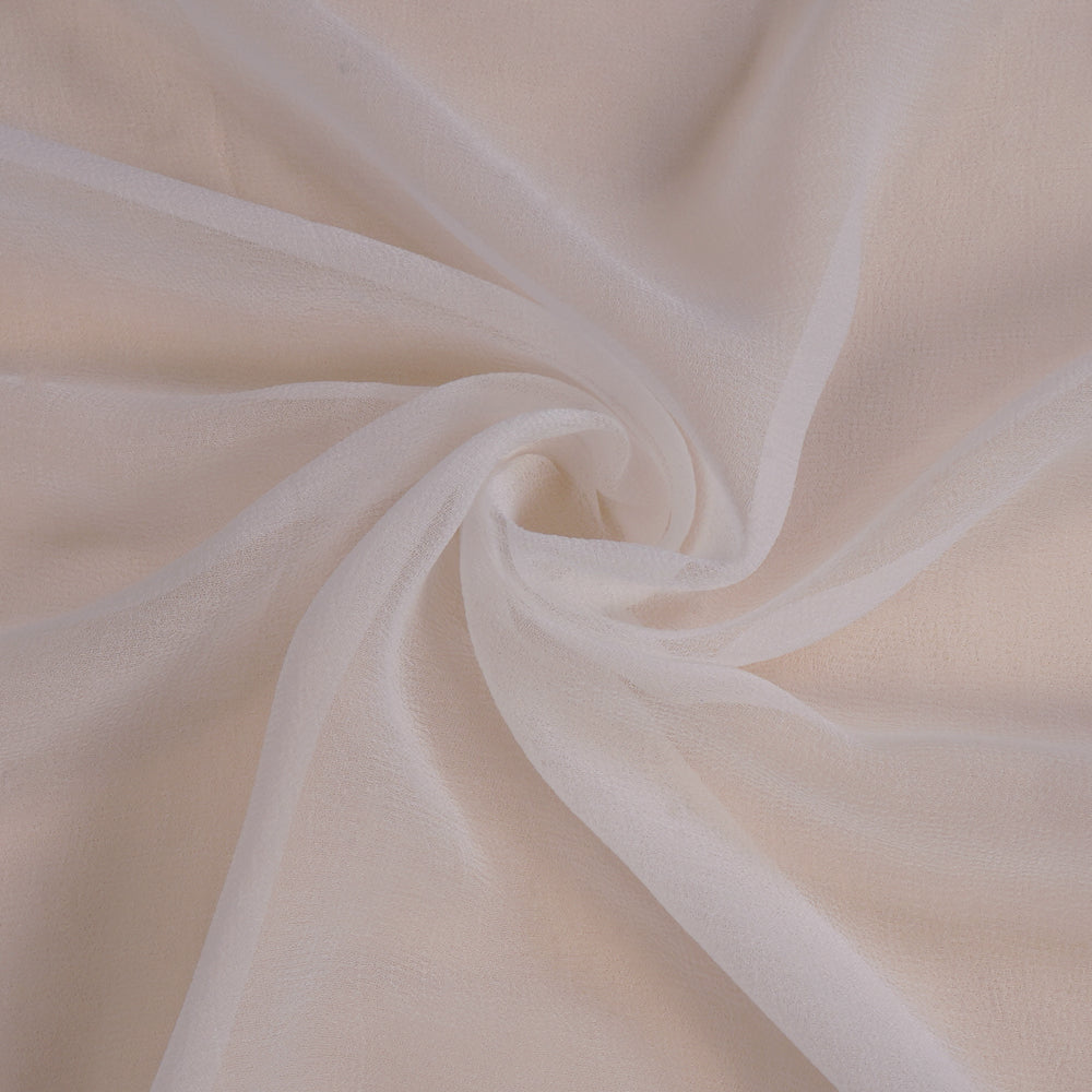 Off- White Color 40 GLM Bemberg Georgette Dyeable Fabric