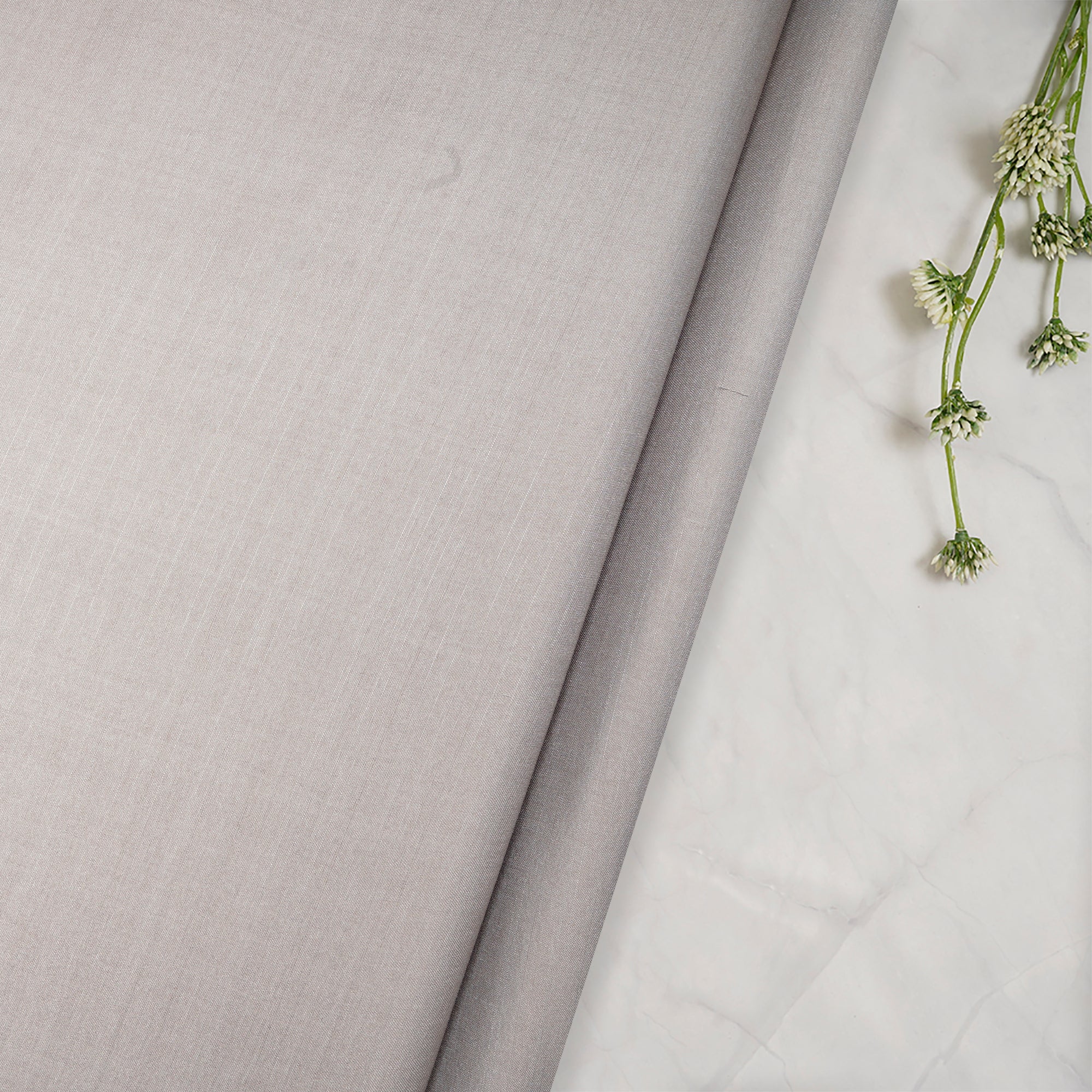 Grey Color Poly Tussar Fabric