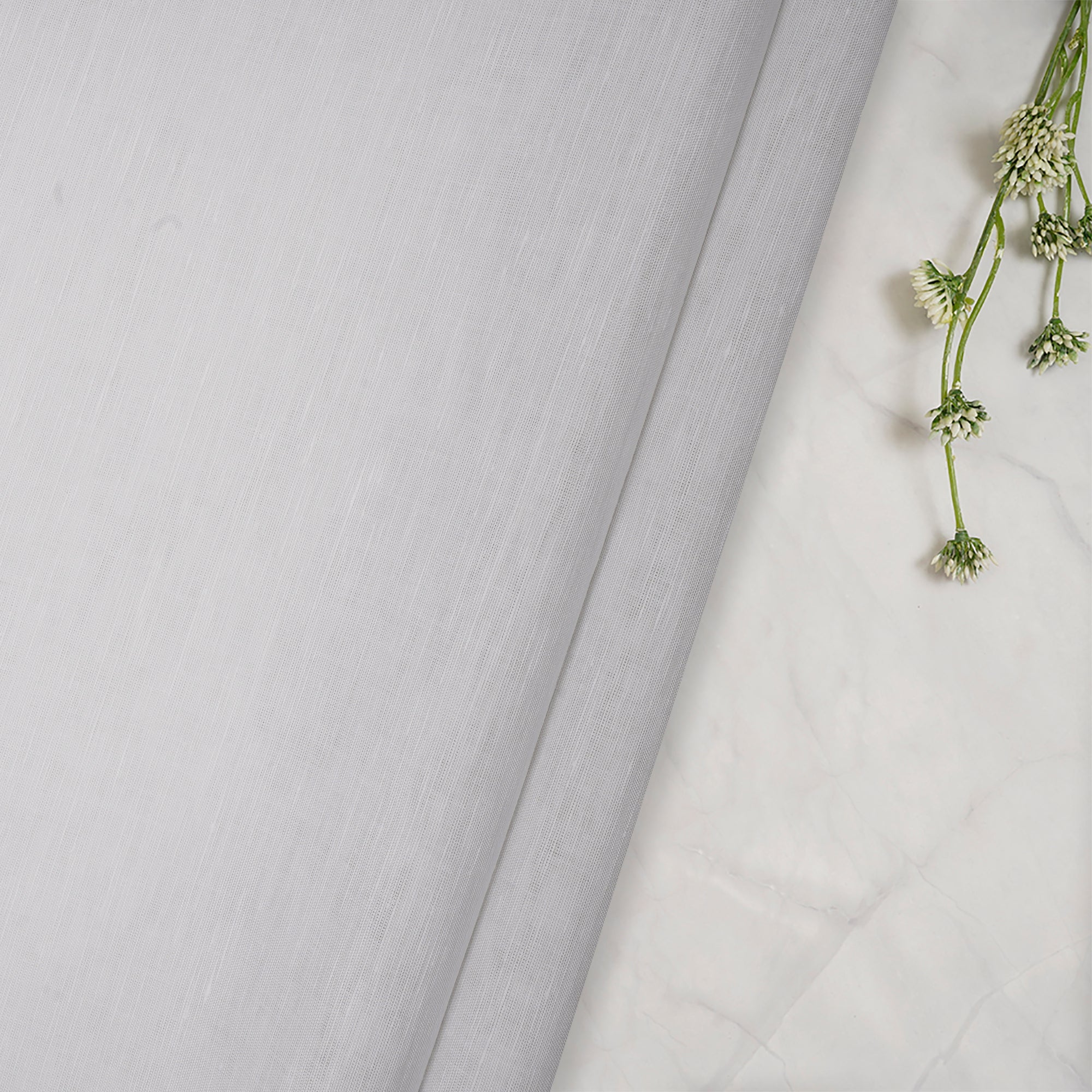 White Cotton Linen Dyeable Fabric