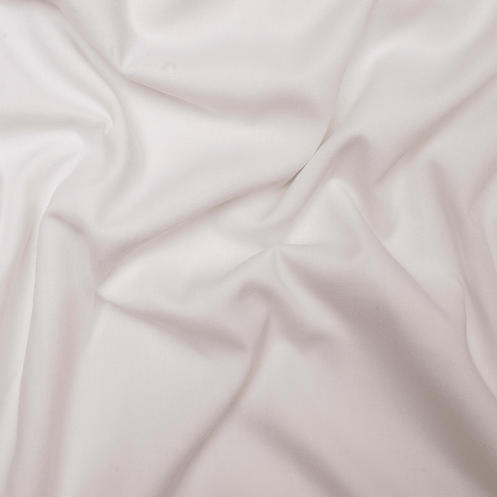 White Plain Poly Rayon Fabric