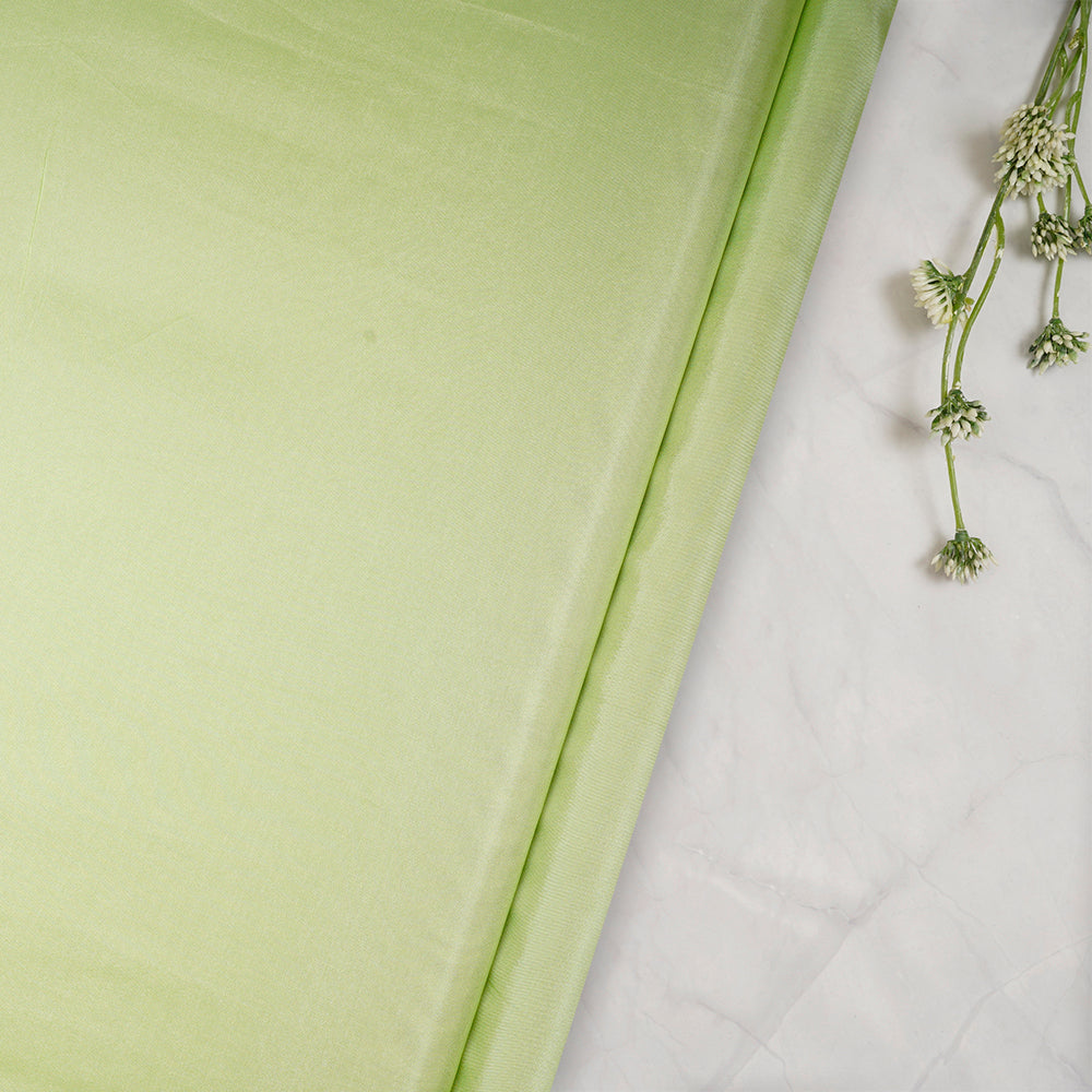 Green Color Piece Dyed Upada Fabric