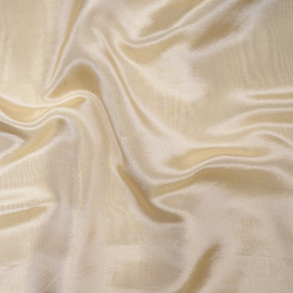 Cream Color Viscose Zari Tissue Fabric