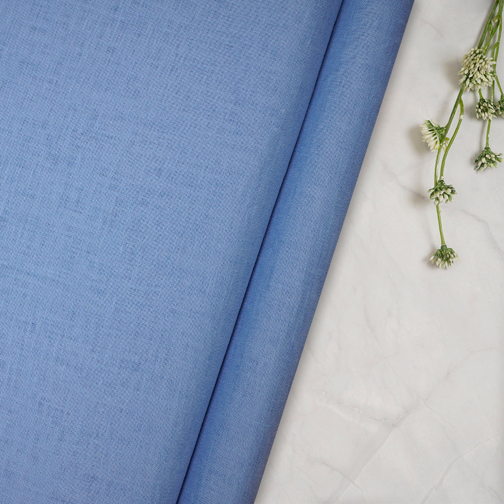 Light Blue Color Pure Plain Fine Linen Fabric