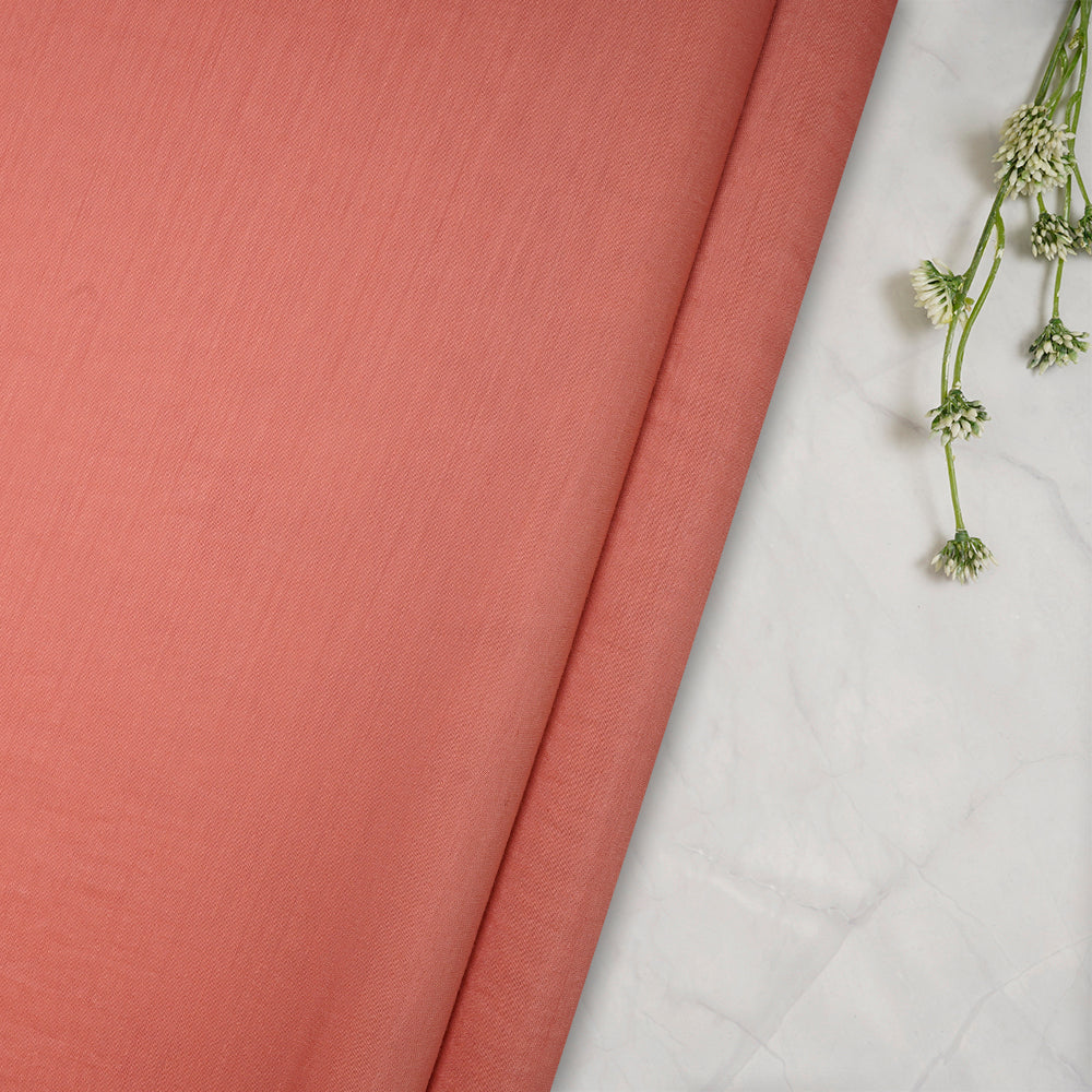 Peach Plain Premium Orra Satin Fabric
