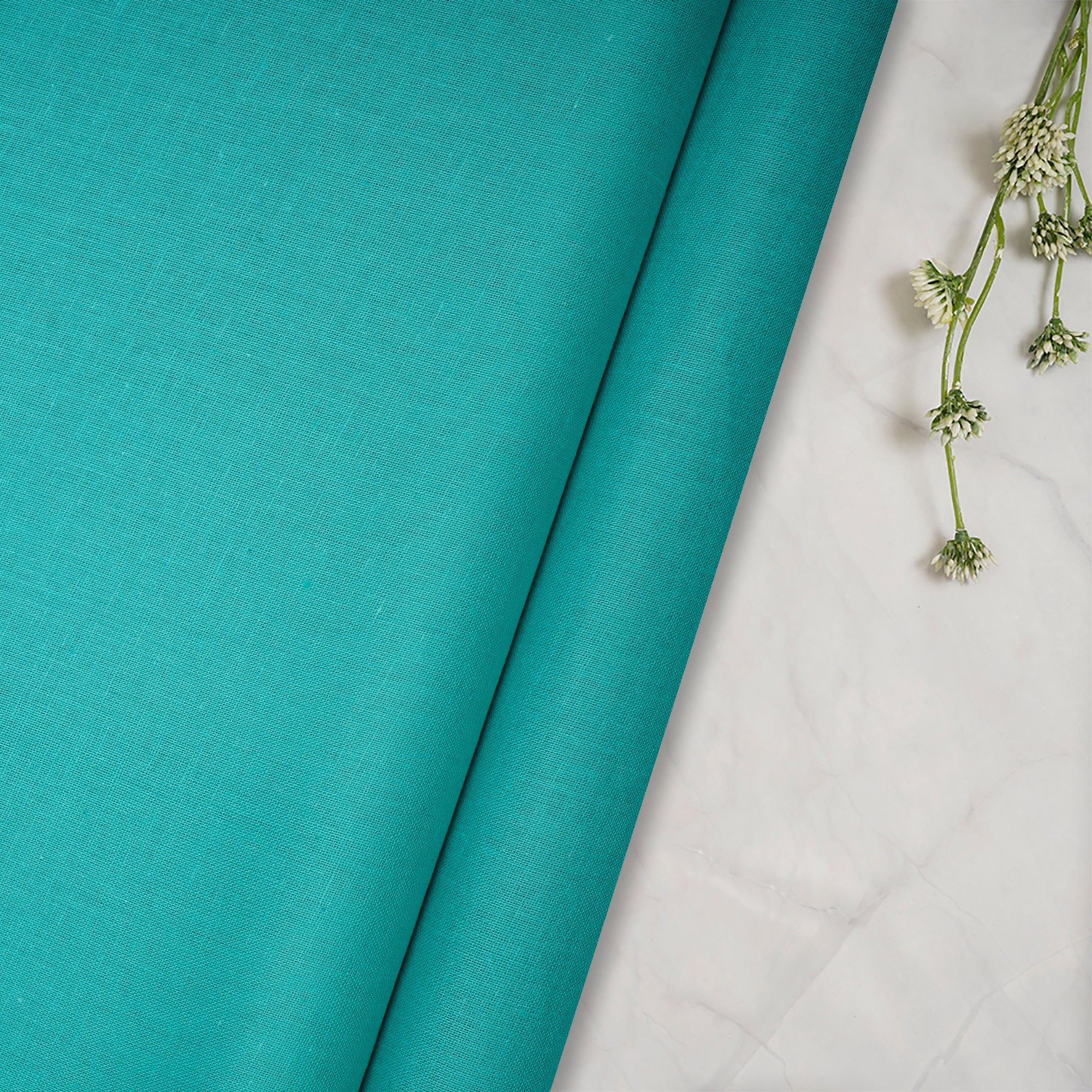 Turquoise Mill Dyed Pure Cotton Lining Fabric