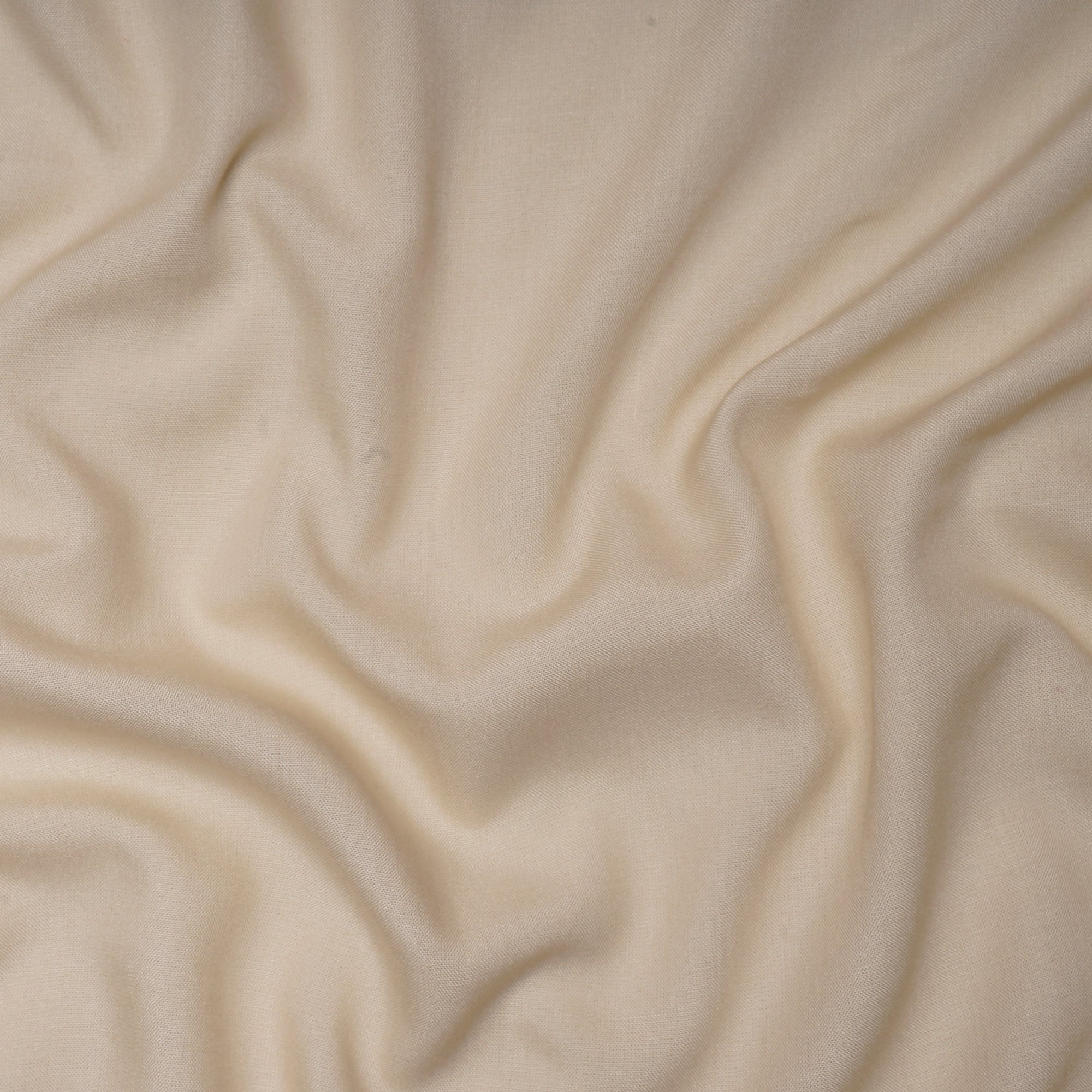 Cream Plain Mill Dyed Rayon Fabric