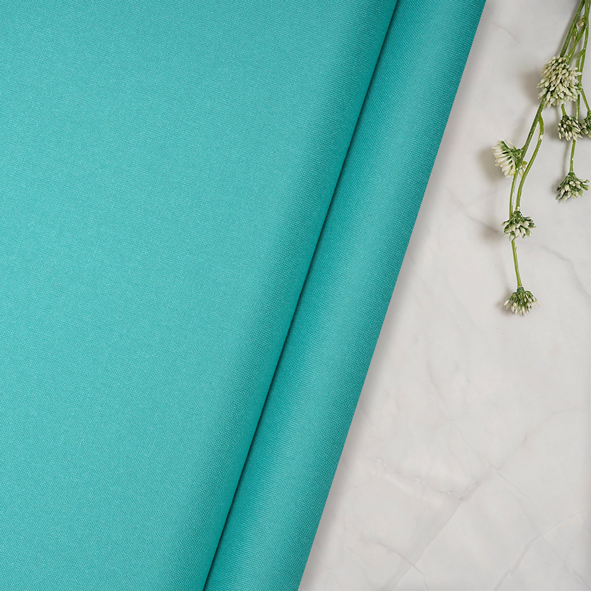 Turquoise Mill Dyed Rayon Fabric