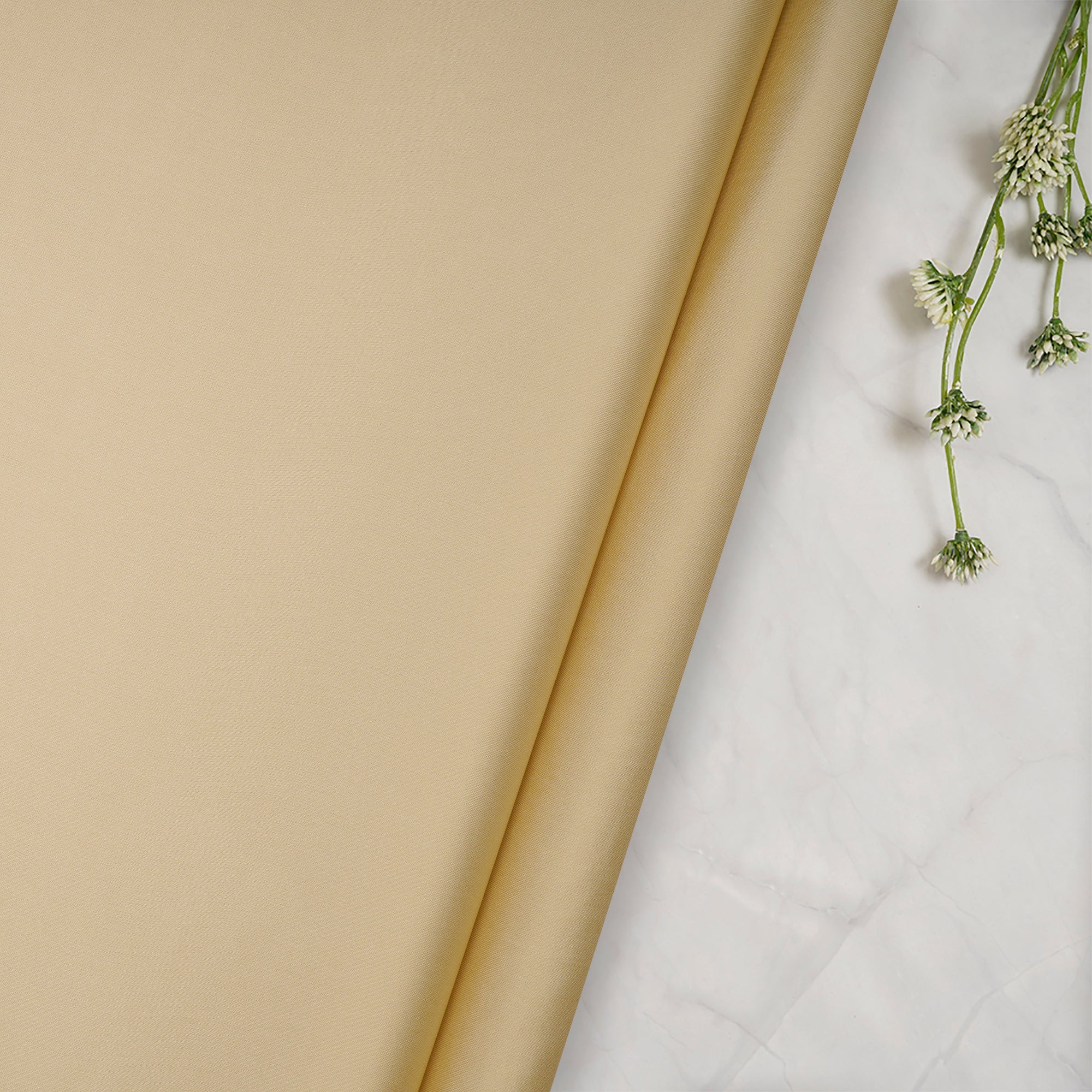 Beige Mill Dyed Satin Organza Fabric