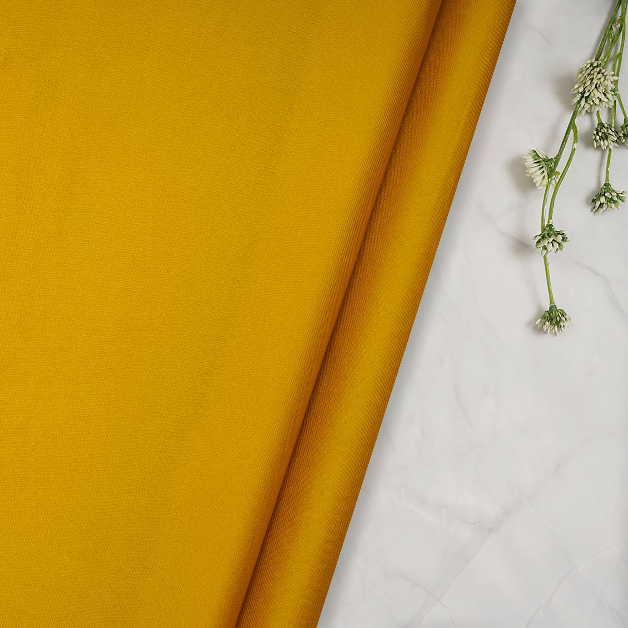 Chrome Yellow Mill Dyed Satin Organza Fabric