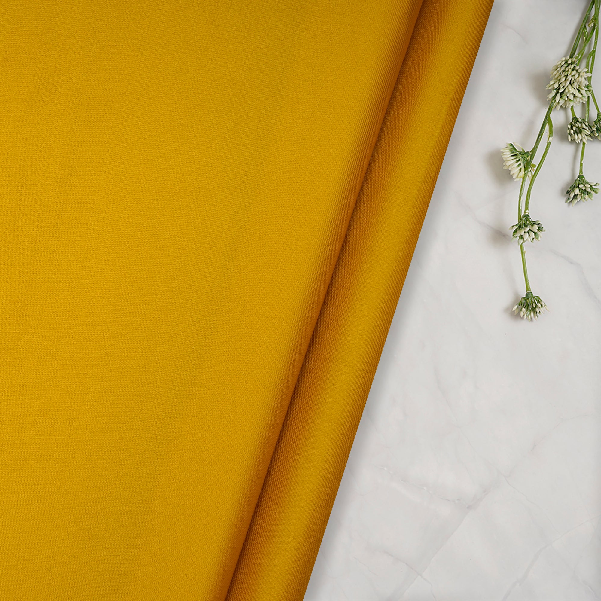 Chrome Yellow Mill Dyed Satin Organza Fabric