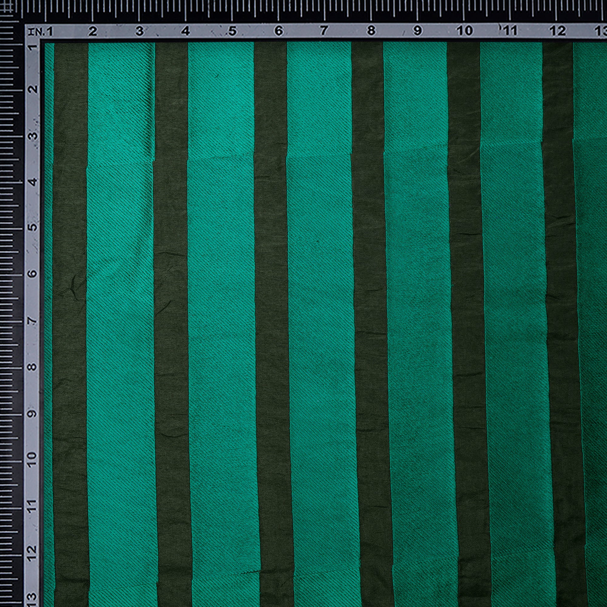 Black-Green Color Embroidered Polyester Fabric