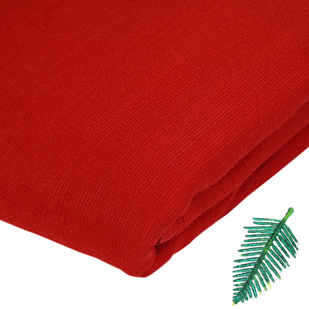 Red Color Muga Silk Fabric