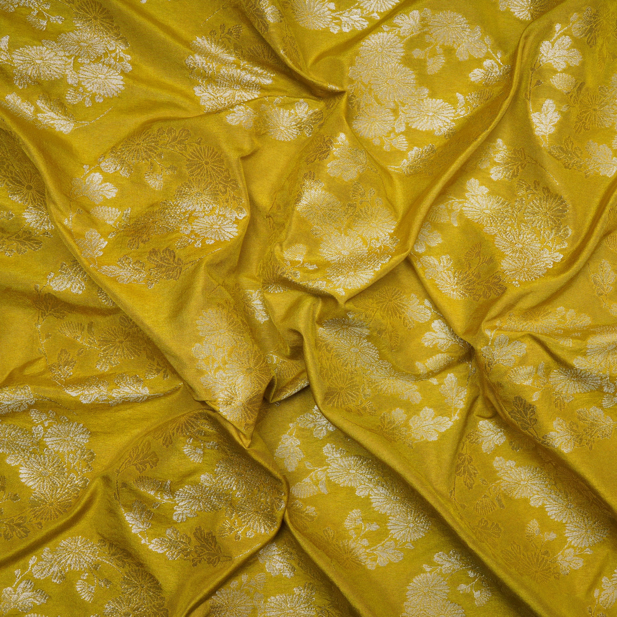 Hot Spot Floral Booti Pattern Blended Banarasi Brocade Fabric