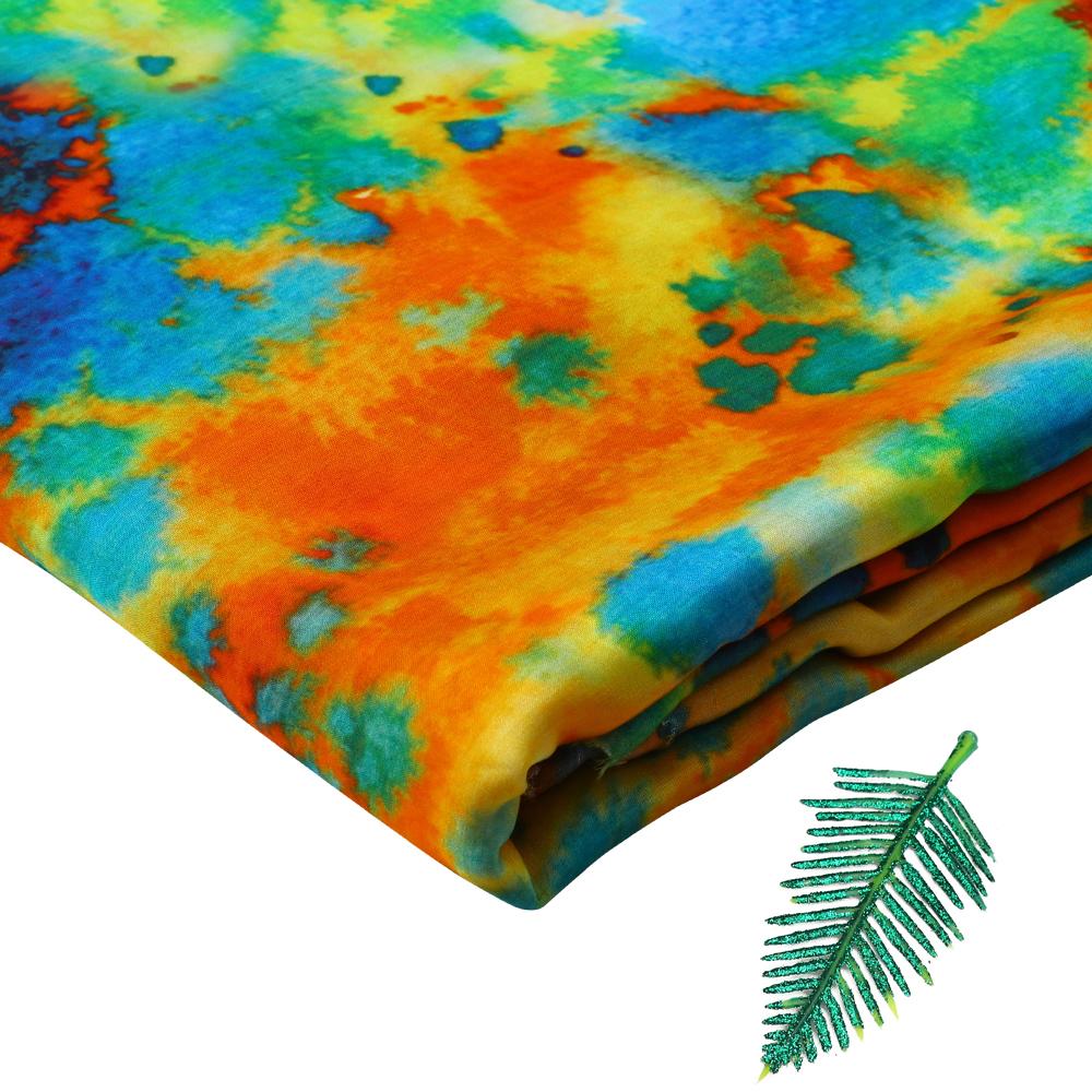 Multi Color Digital Printed Modal Satin Fabric