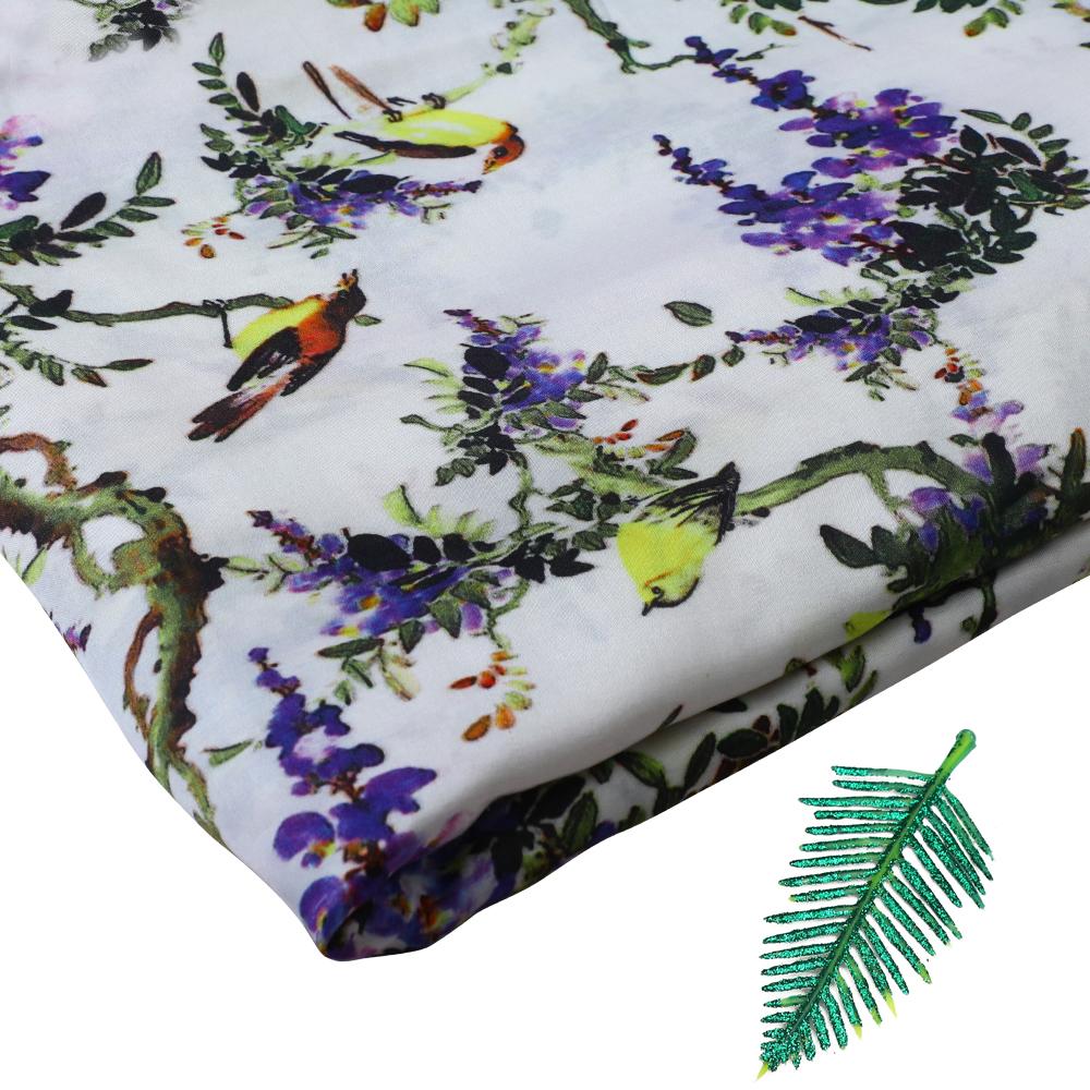 Multi Color Digital Printed Modal Satin Fabric