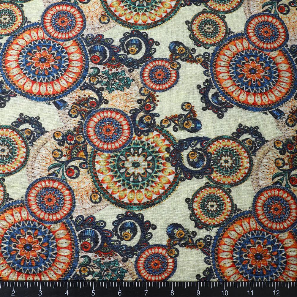 Multi Color Digital Printed Matka Silk Fabric