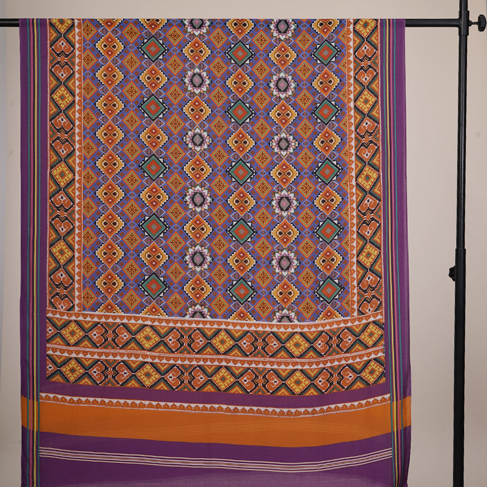 Multi Color Digital Printed Pure Chanderi Dupatta