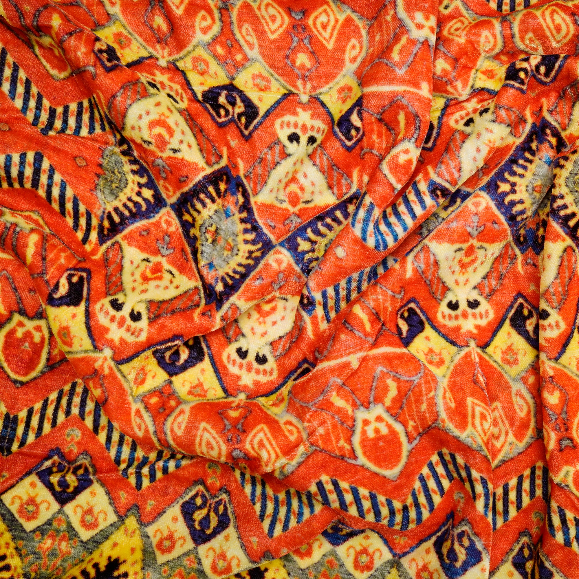 Multi Color Digital Printed Micro Velvet Polyester Fabric