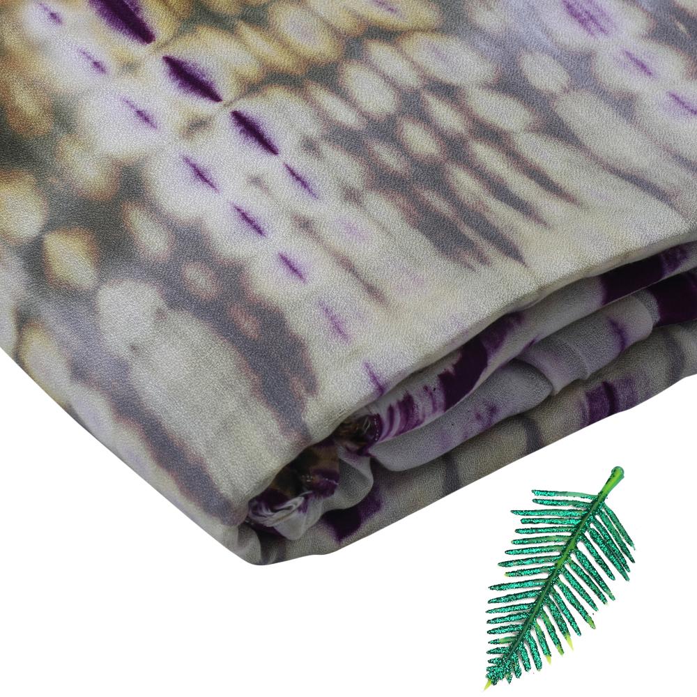 Purple-Yellow Color Handcrafted Batik Printed Cotton Fabric