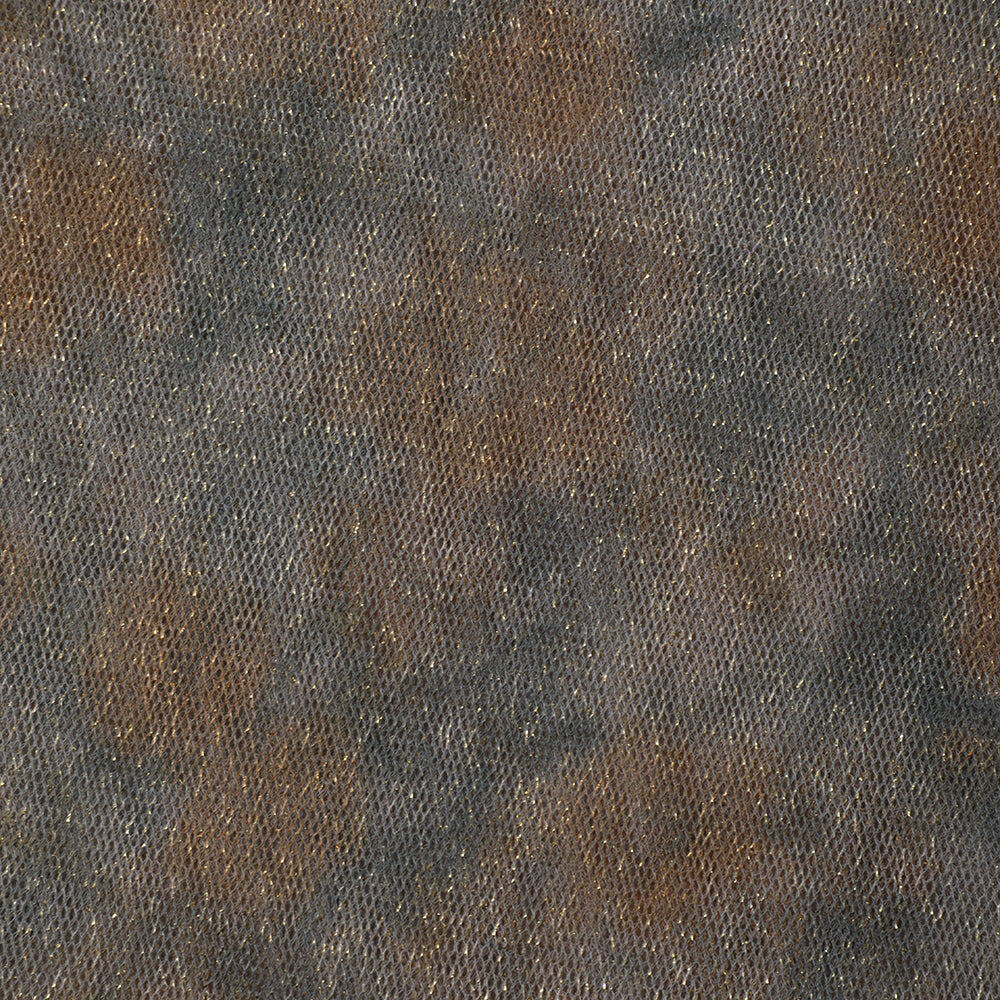 Grey-Brown Color Printed Nylon Net Fabric