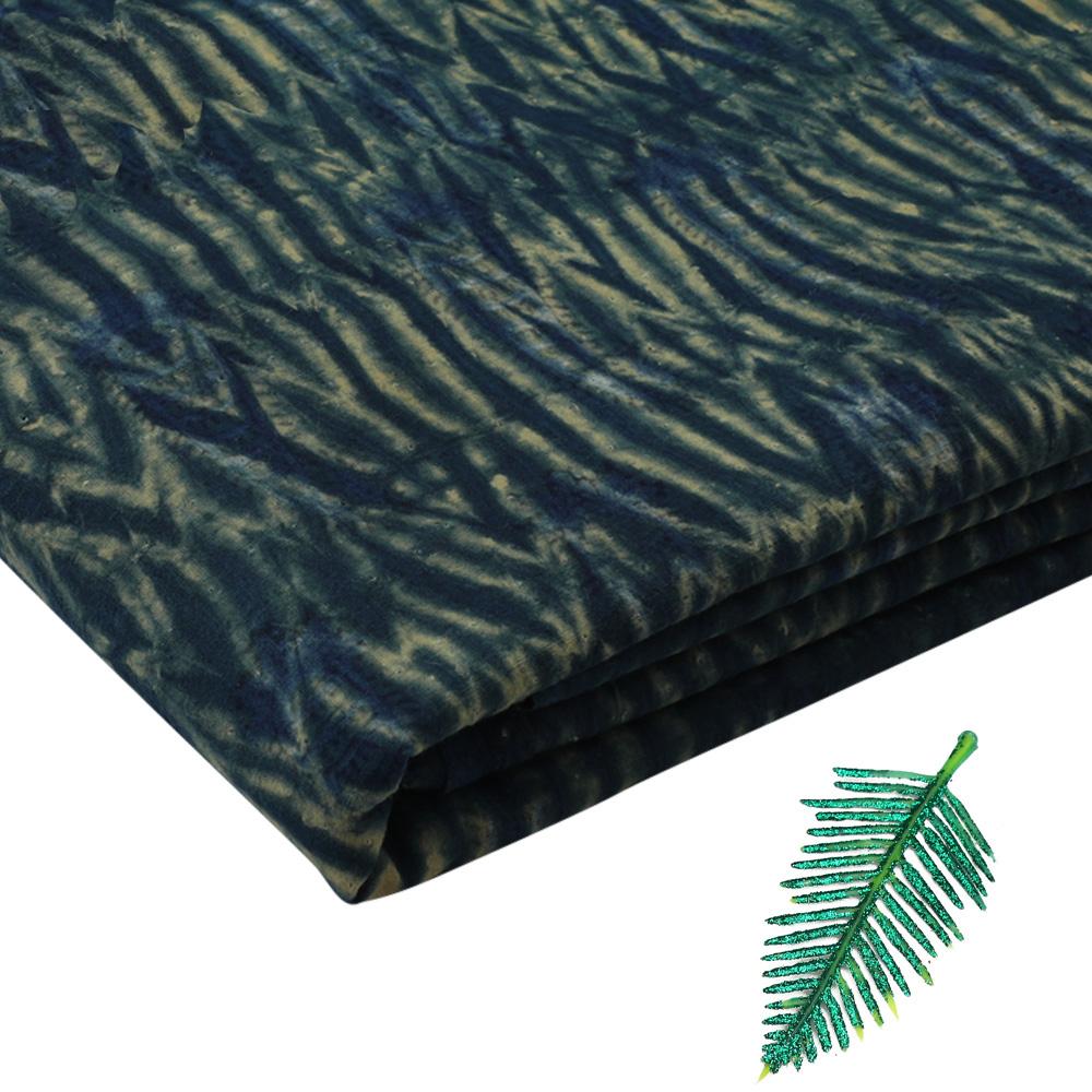 Navy Blue Color Handcrafted Shibori Print on Cotton Fabric