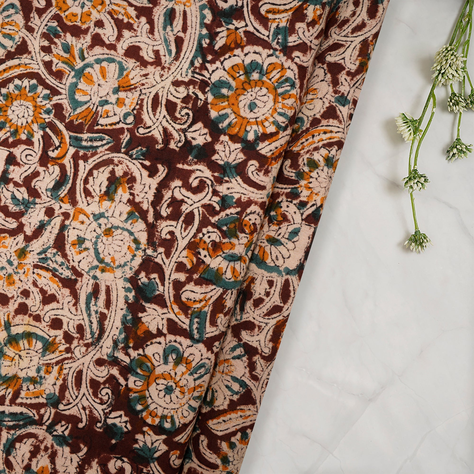 Natural Color Kalamkari Hand Block Print and traditional Wear Leggings