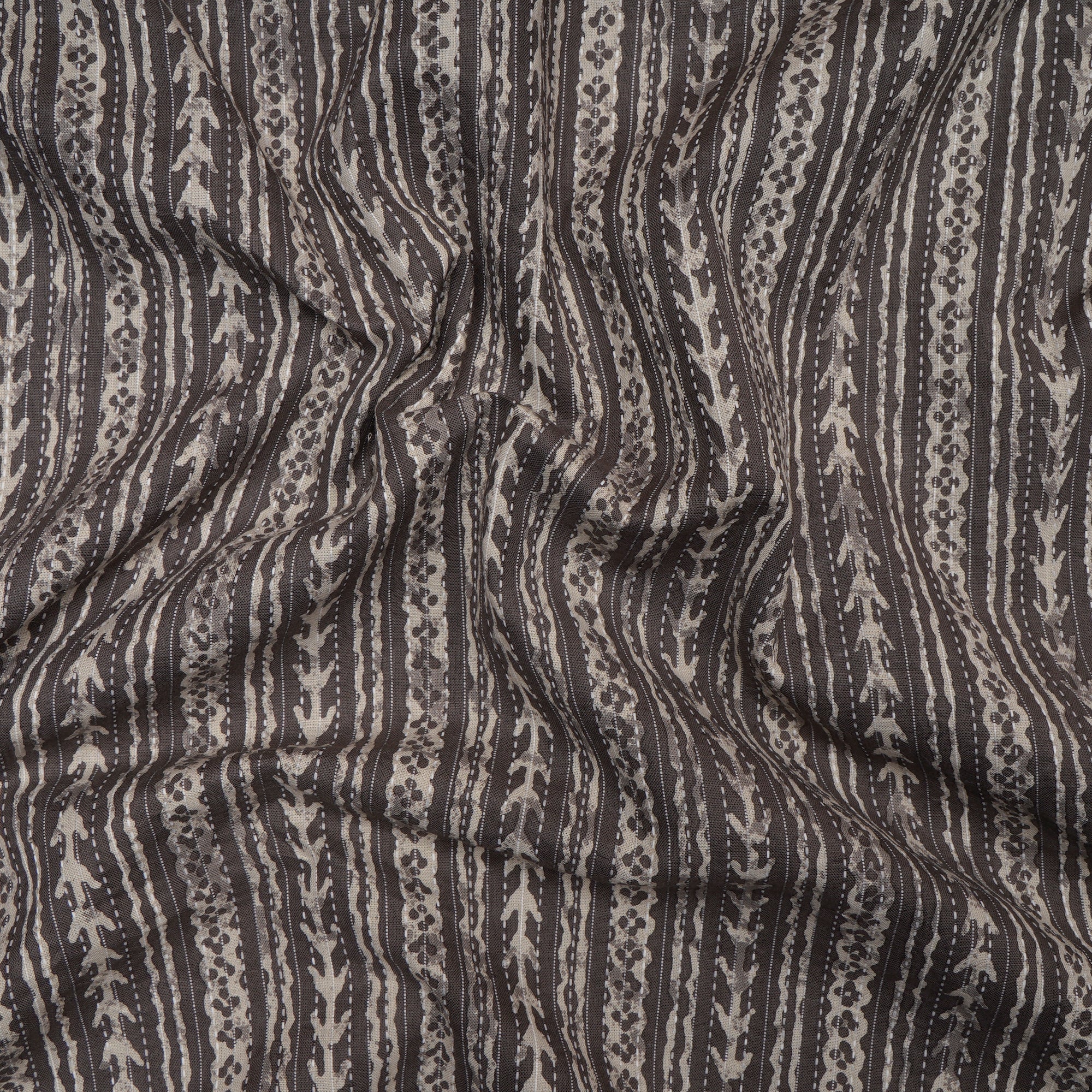 Morel All Over Pattern Screen Printed Cotton Dobby Fabric