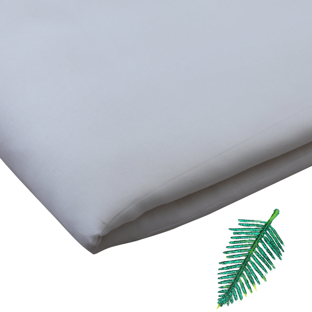 White Color Cotton Georgette Fabric