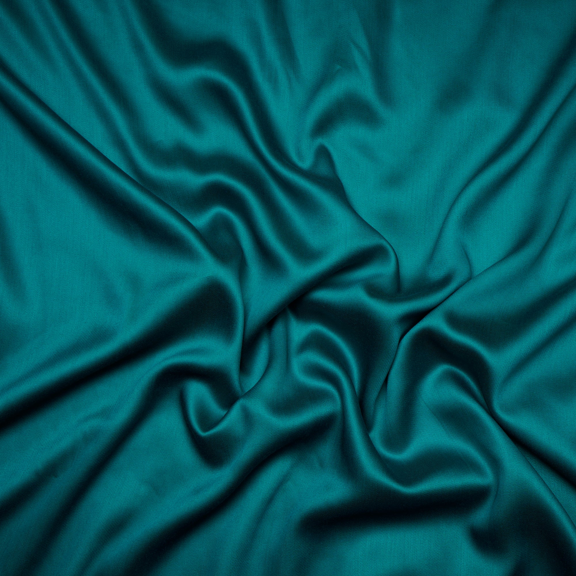 Turquoise Color Piece Dyed Modal Satin Fabric