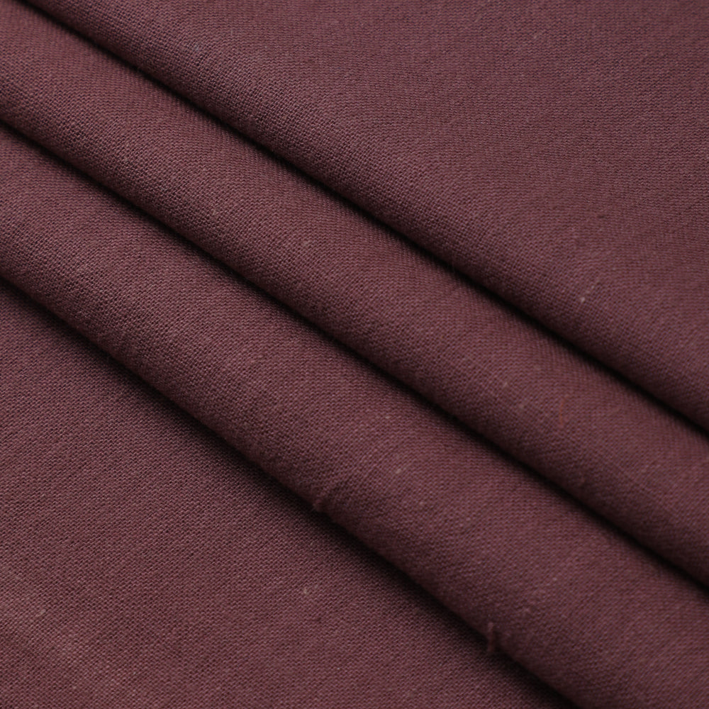 Wine Stain Color Handwoven Handspun Cotton Fabric