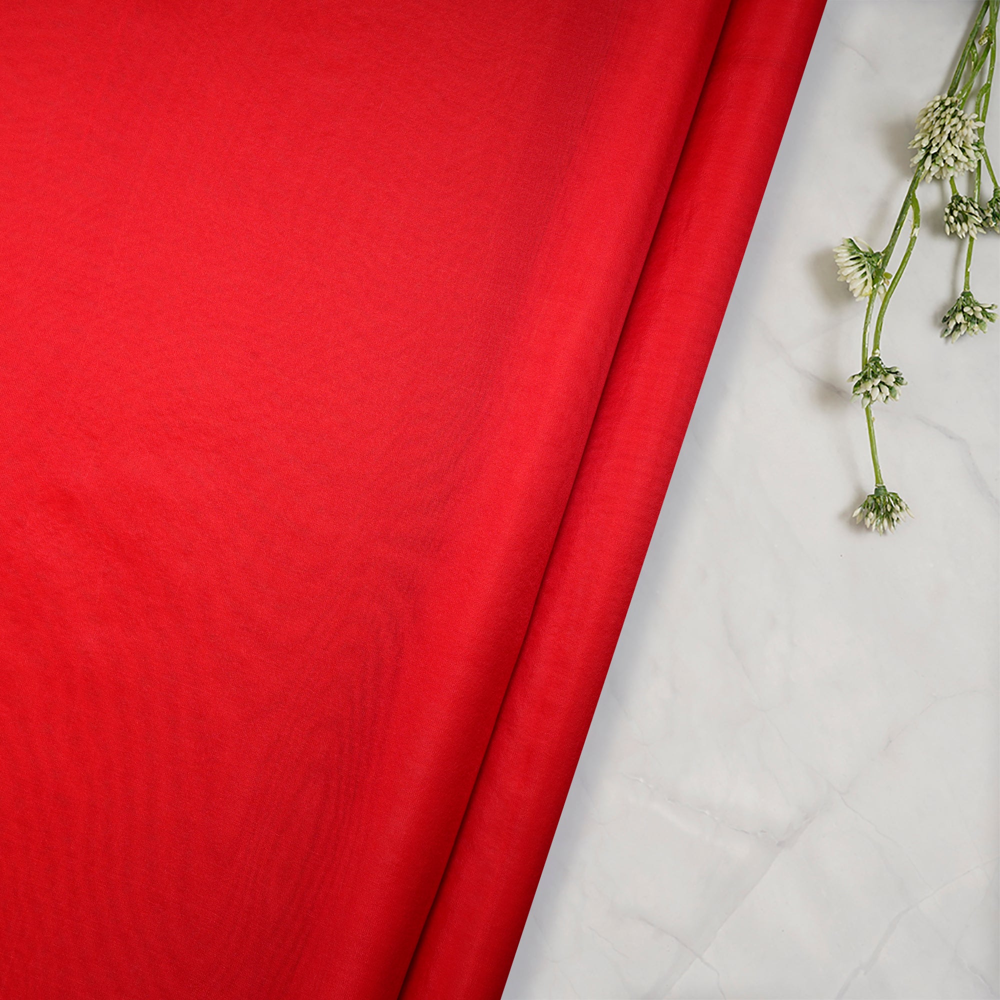 Red Color Pure Organza Silk Fabric